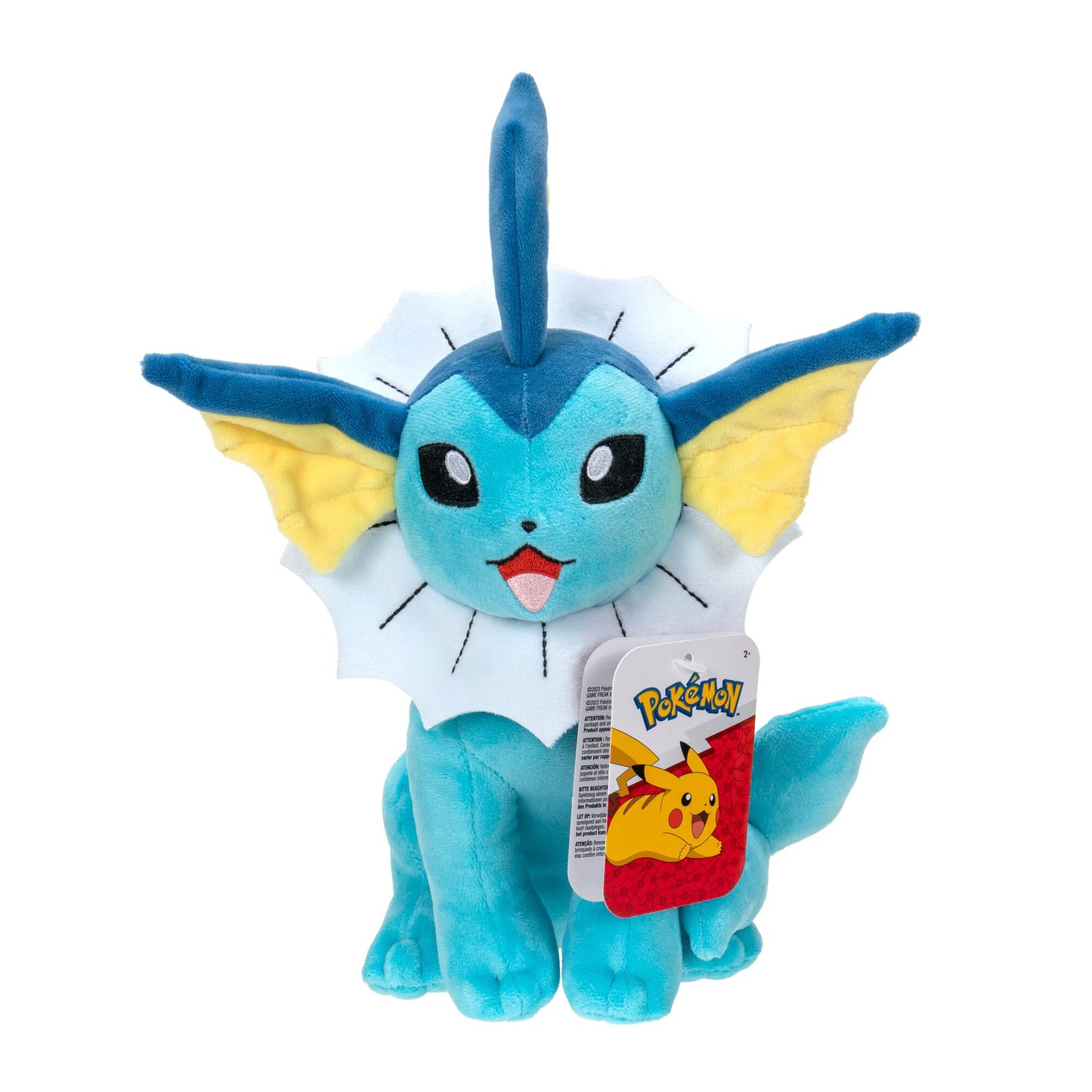 Pokémon Vaporeon 8" Plush - Officially Licensed - Quality & Soft Stuffed Animal Toy - Generation One - Add Vaporeon to Your Collection! - Great Gift for Gift for Kids, Boys & Girls & Fans of Pokemon