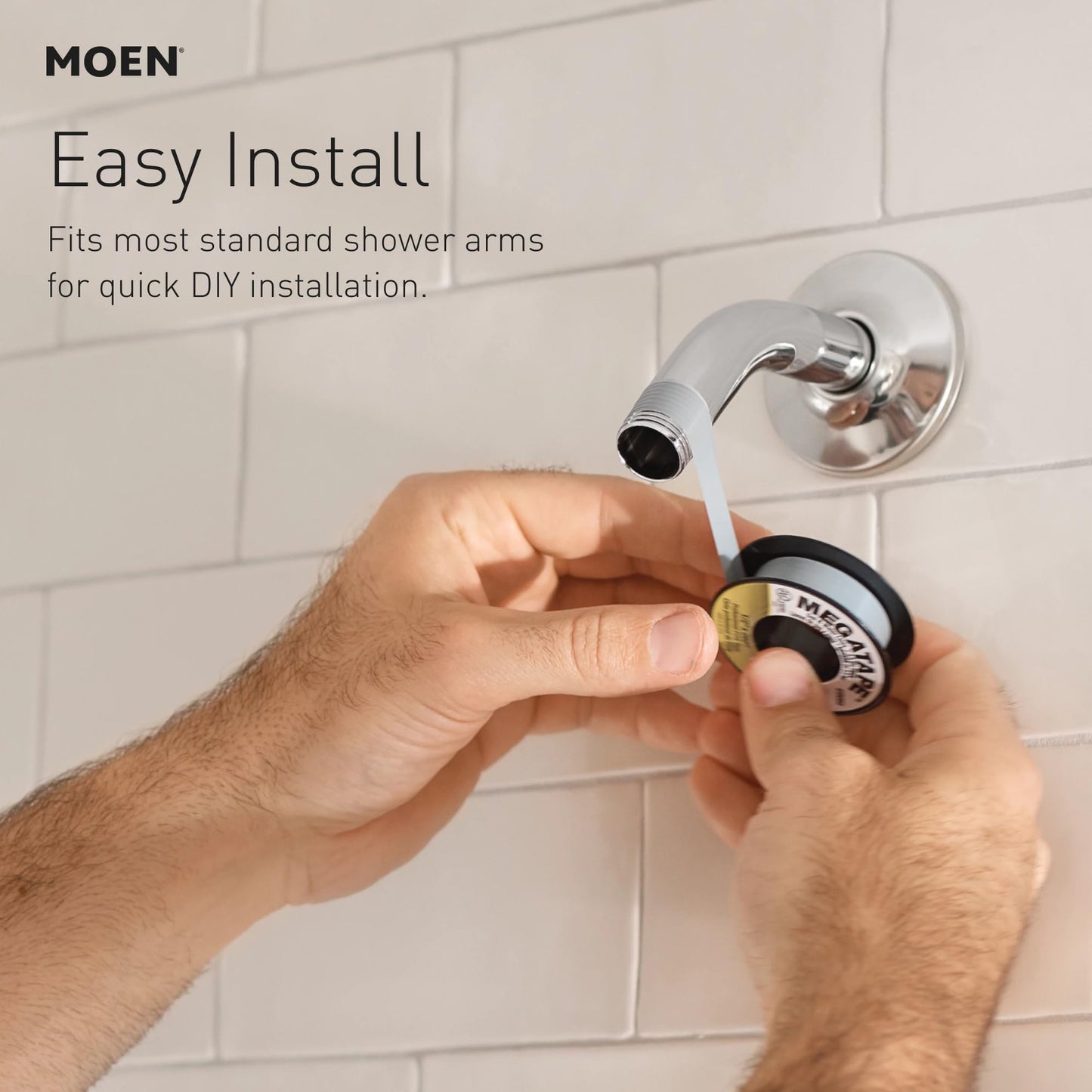 Moen Chrome Hydro Energetix Eight-Function Showerhead with Standard 5" Diameter Spray Head, 200W0
