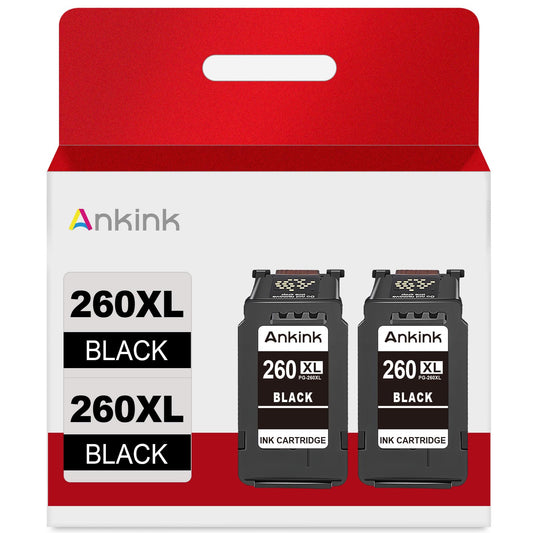 260XL 2 Black Compatible Ink Cartridge Replacement for Canon 260 XL 260XL PG 260 PG260 Black Cartridges for Cannon TR7020a TR7022 TS6400 TS6420 TS6420a TS5300 TS5320 All in One Printer (2 Pack)