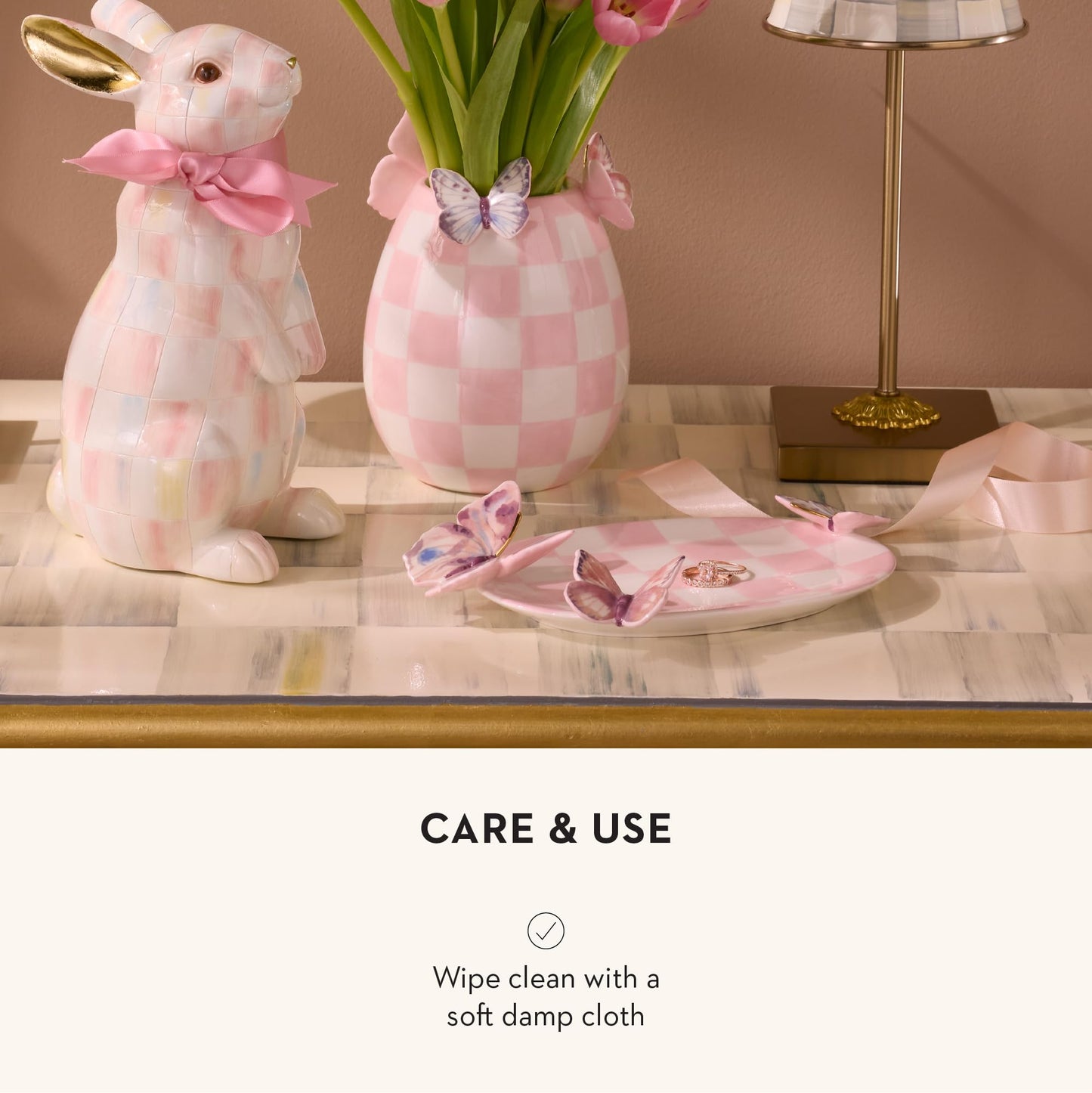 MACKENZIE-CHILDS Ceramic Tray, Unique Tray for Decor, Eternity Trinket