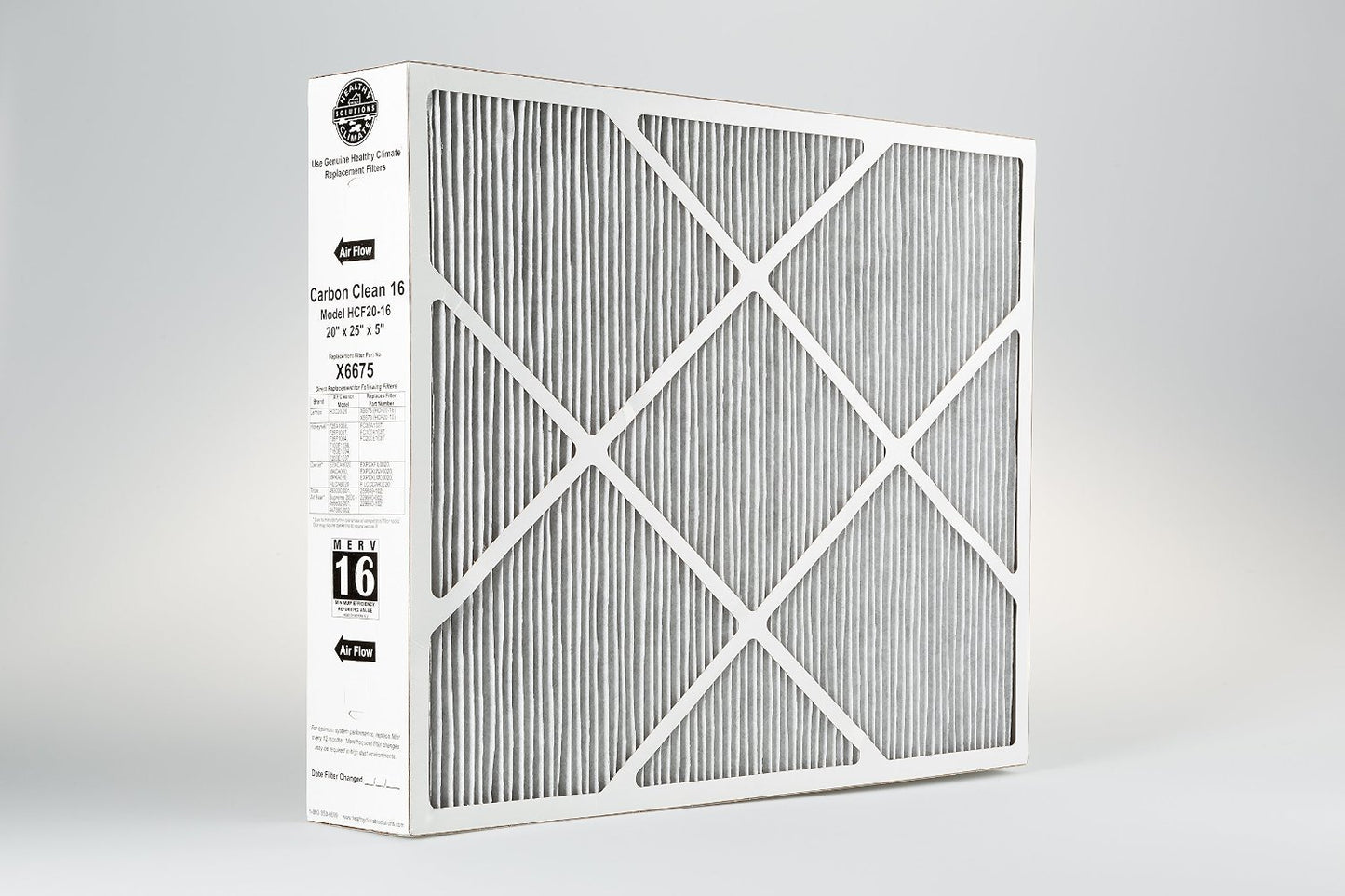 Lennox Healthy Climate X6675 Healthy Climate HCF20-16 Carbon Clean Replacement Filter, MERV16 25"x20"x 5"