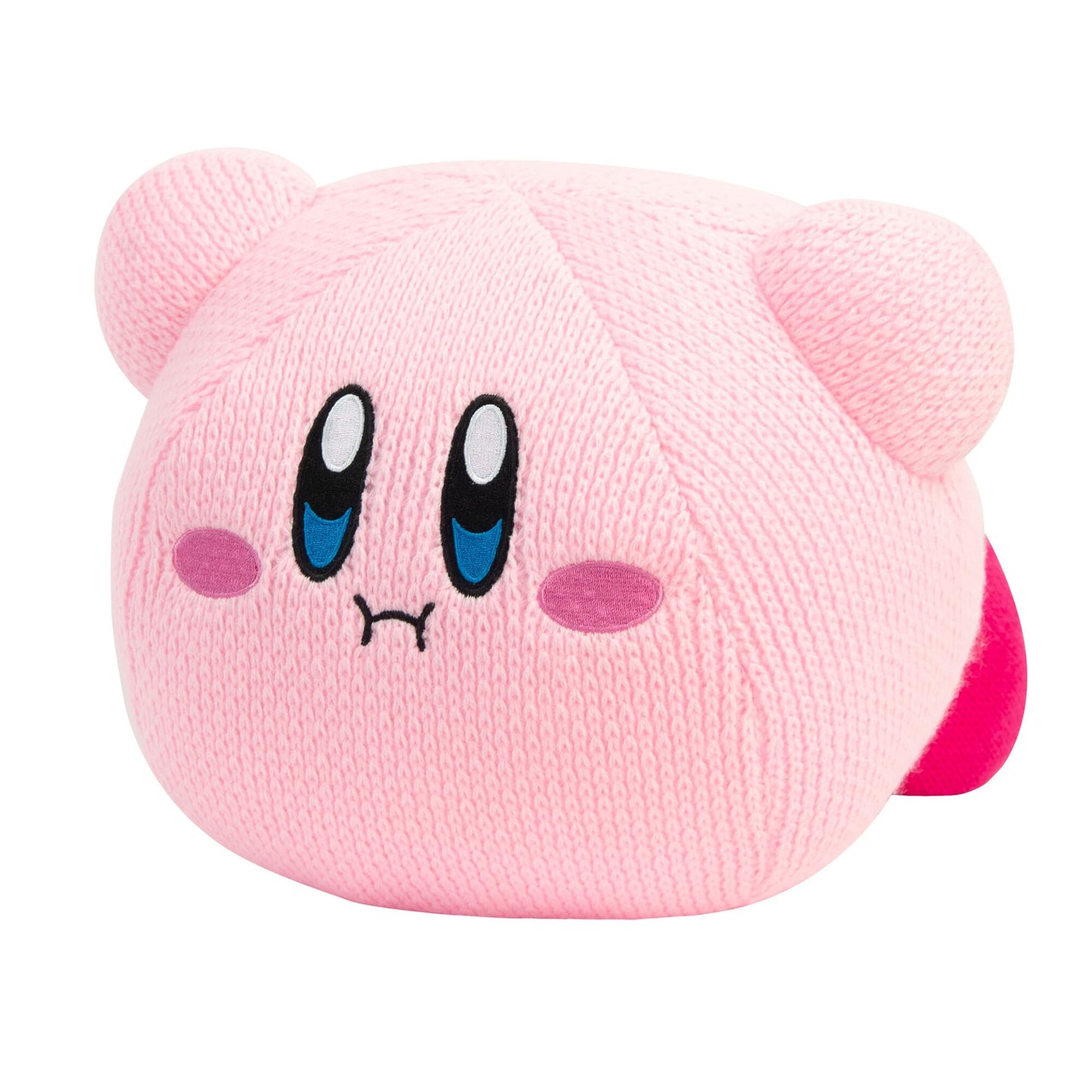 Tomy Nuiguru Knit Kirby Plushies - Hovering Kirby - Officially Licensed Crochet Gaming Plushies with Soft Knit Texture - Valentine's Day Gift for Gamers and Gaming Room Decor - 13 Inch