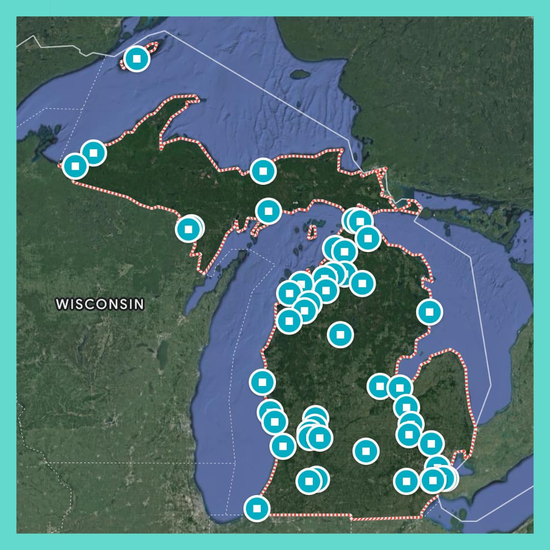 Reach International Outfitters Michigan Adventure Bucket List: 50 Scratch-Off Cards for Outdoor Activities, Tourist Attractions, and Road Trips - Perfect Travel Gift and Guide for Exploring