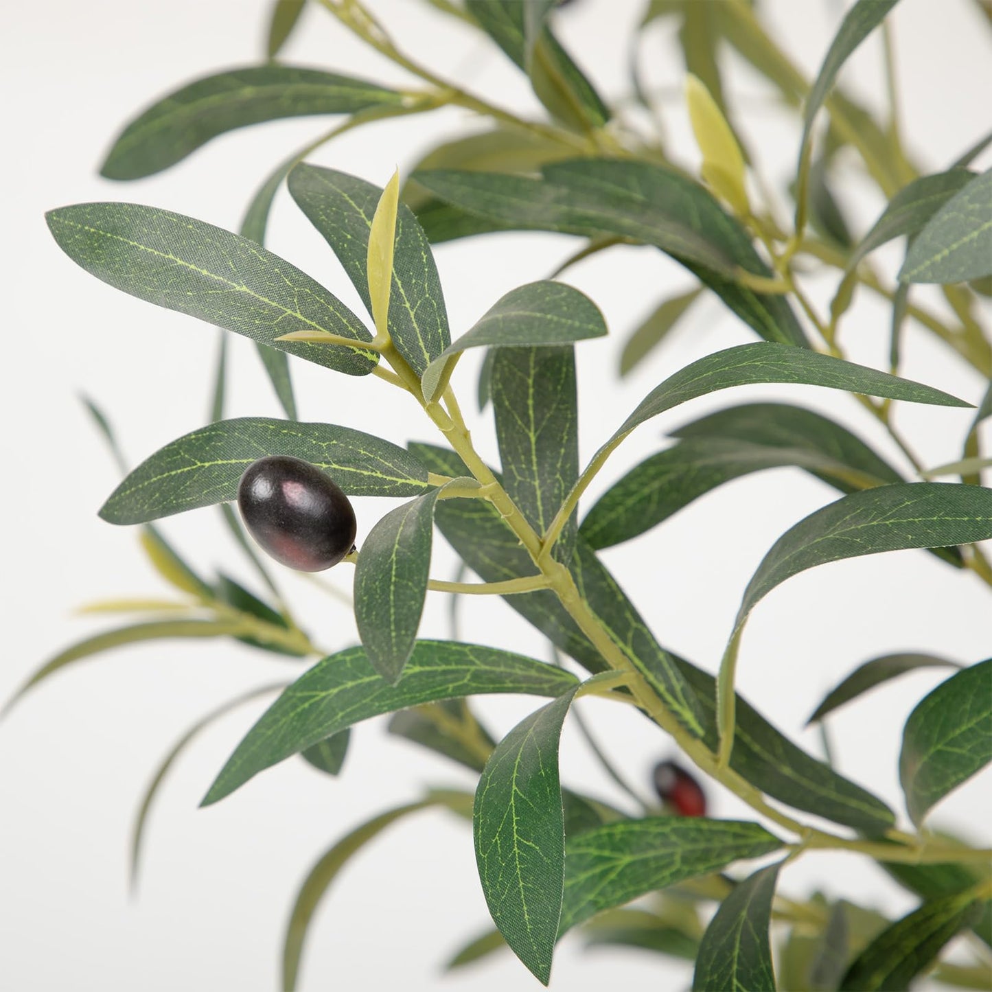Tall Faux Olive Tree，6ft（72in） Realistic Potted Silk Artificial Olive Tree， Fake Olive Trees Indoor with Green Leaves and Big Fruits for Home Office Living Room Stairs Patio Decor.