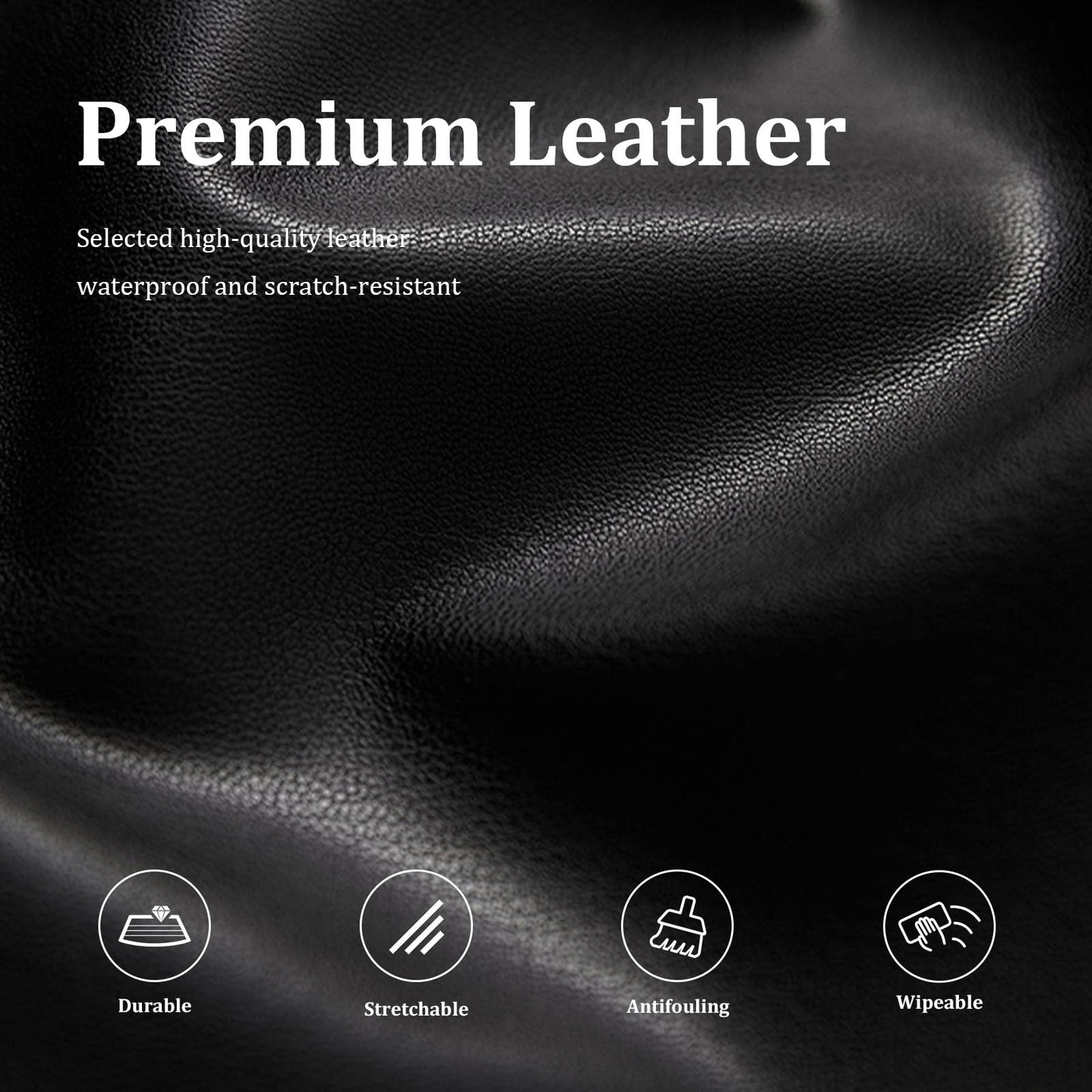 KIDOACOW Leather Massage Table Cover Protector Wipeable Massage Table Cover Fitted Replacement Sheet Cover for Massage Bed/Spa Bed/Lash Bed, Fits 28-32" Wide (Black, 1Pcs)