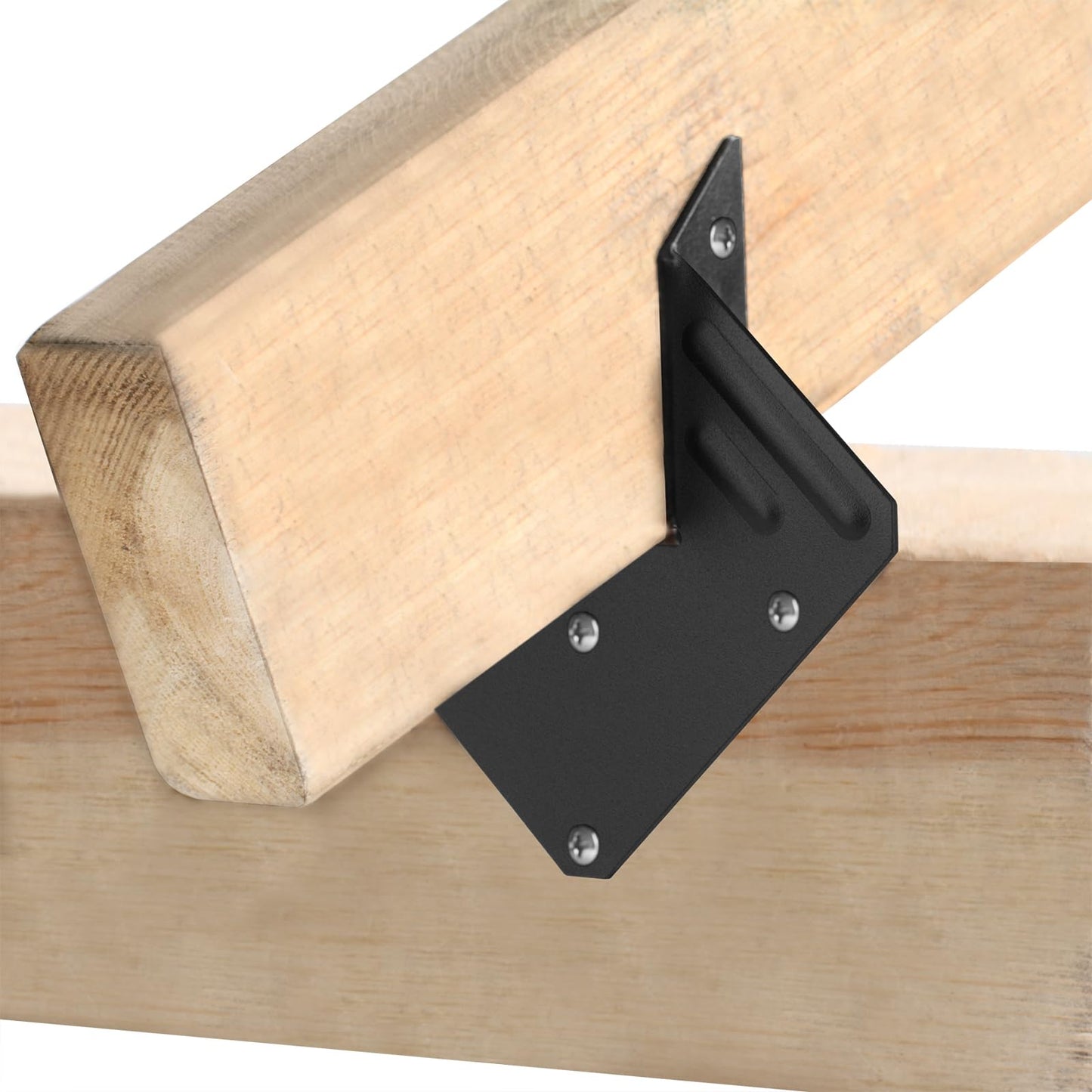 20 Pcs Black Hurricane Tie for Rafter,13 Gauge(Thick 2.2mm) Joist Hangers Fit 2x4,2x6 Truss to Rafter Connector for Roofing Trusses Wood Timber Brackets,Powder Coating