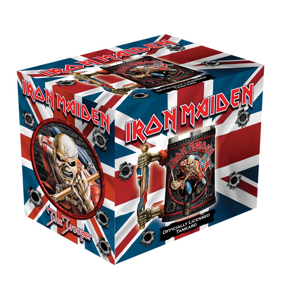 Nemesis Now Iron Maiden Eddie The Trooper Tankard Mug, Officially Licensed Rock Band Merchandise, High-Quality Resin, 14cm
