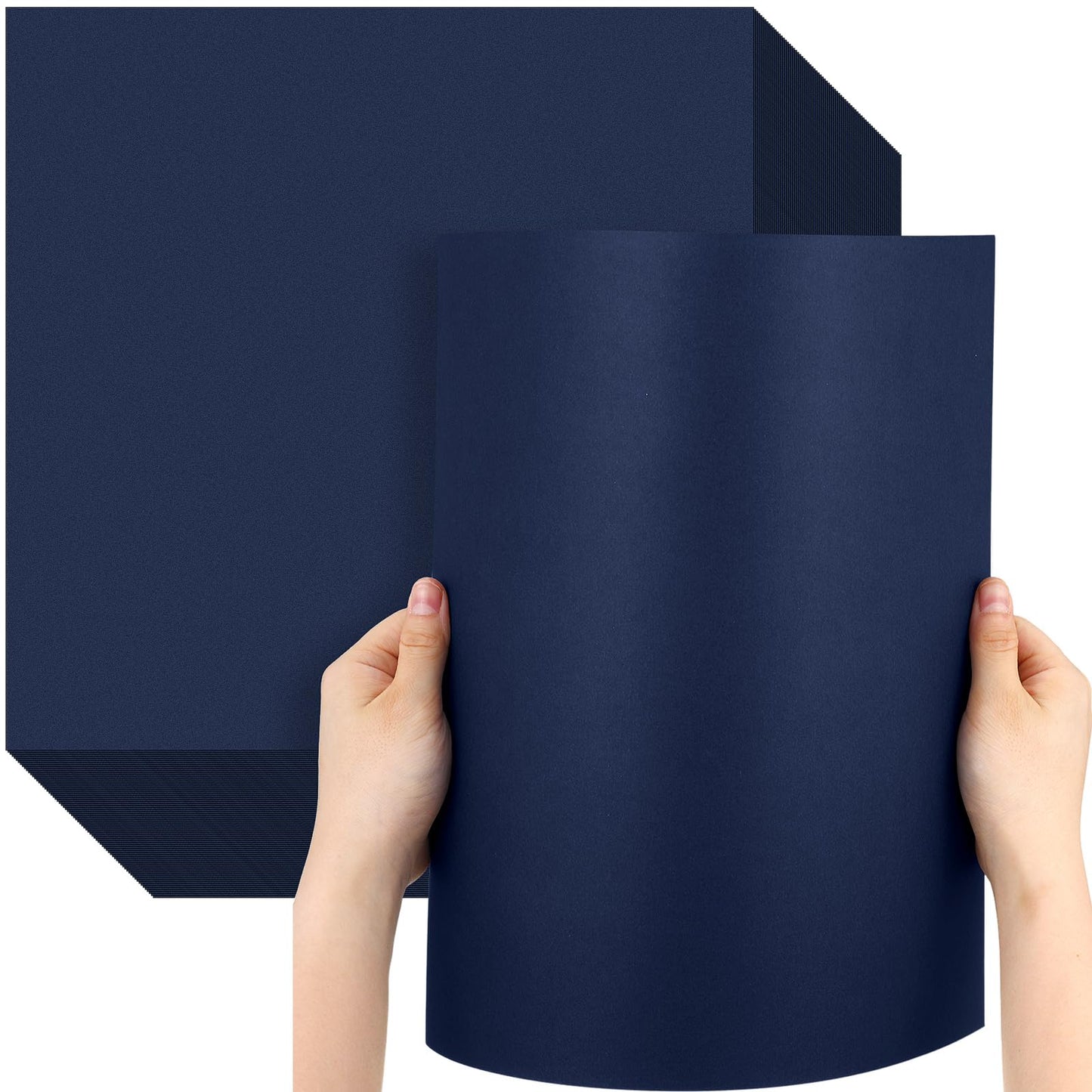 Ctosree 100 Sheets 12 x 12 Inches Cardstock Scrapbook Paper 180 Gsm 65lb Cover 120 lb Thick Heavyweight Creative Card Making Supplies for Printer Invitations Menus Collection DIY Projects (Navy Blue)