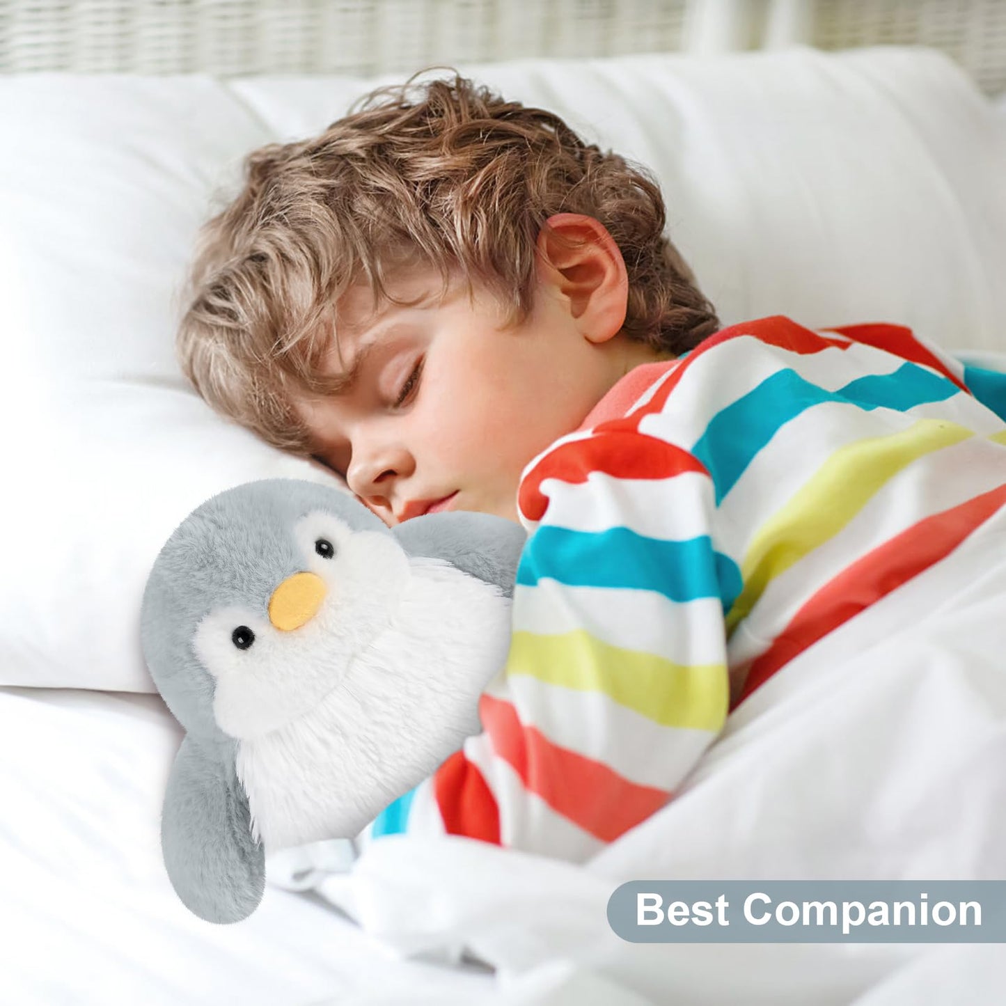 SuzziPals Heatable & Coolable Stuffed Penguin Plush, Microwavable Stuffed Animal Heating Pad for Cramps & Pain Relief, Cute Plushies Toys Penguin Stuffed Animal, Gifts for Girls & Boys