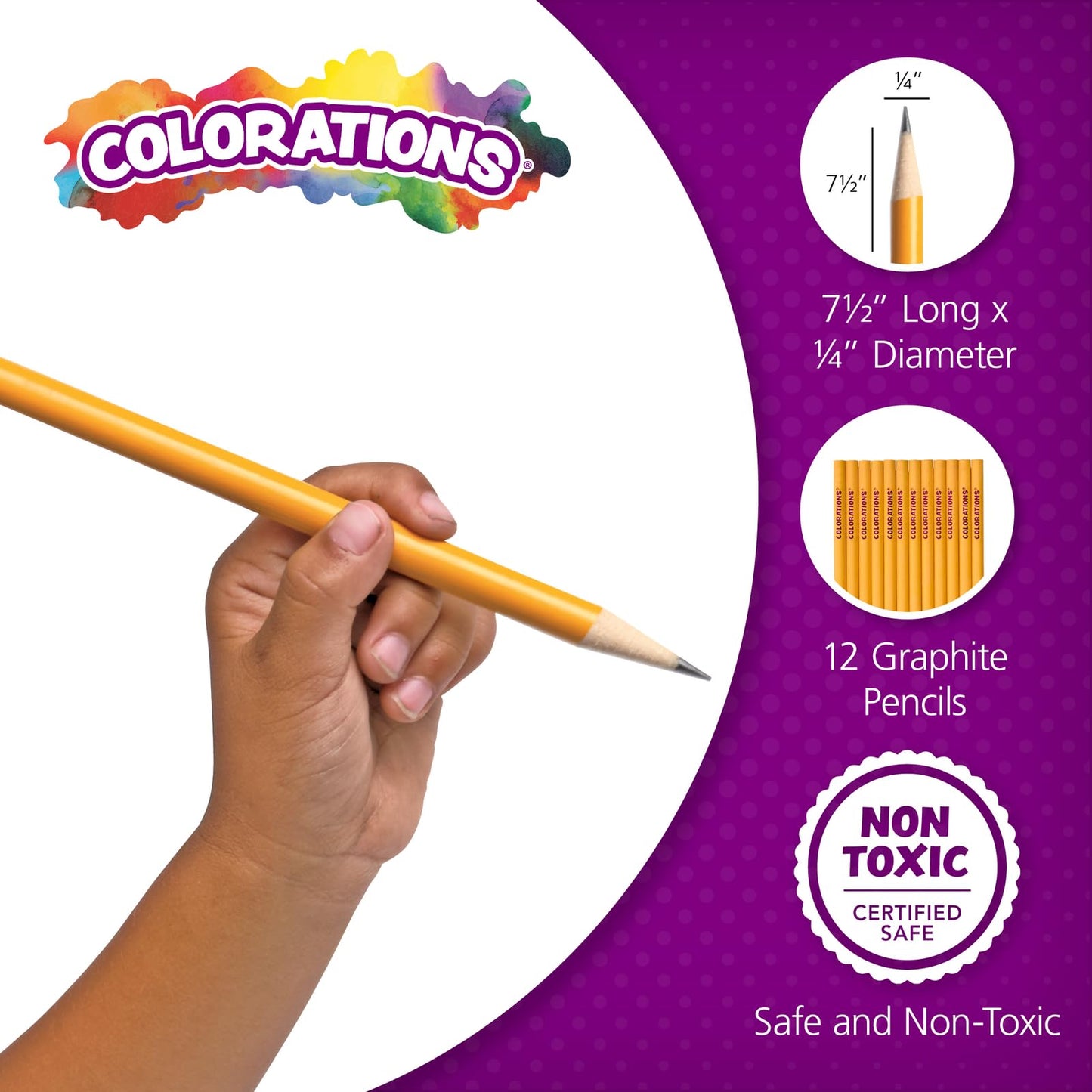 Primary Pencils W/O Erasers, 24 Sets (Item # CPPNE24S)