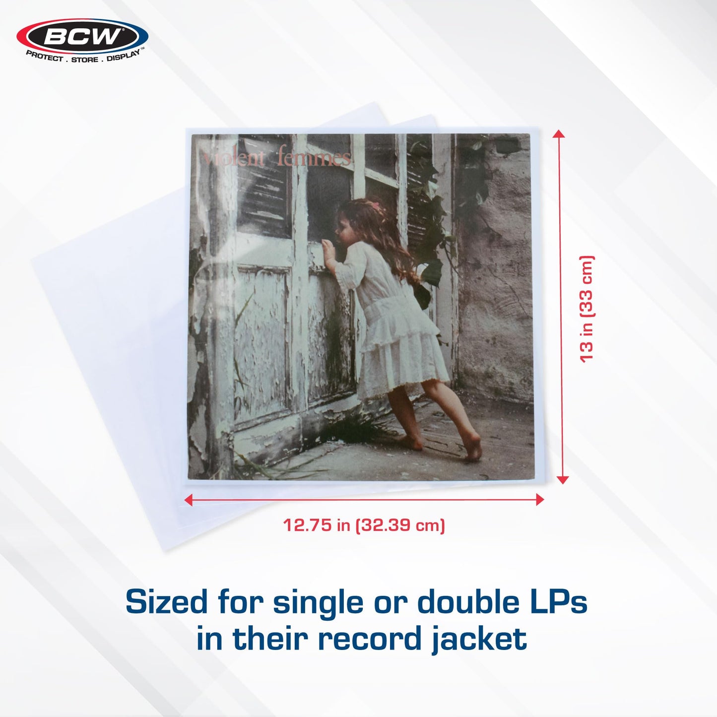 BCW 4 Mil Record Sleeves (12 Inch) - 100 ct | Clear Polypropylene Vinyl Album Protectors for 33 1/3 RPM | Archival Quality, Acid-Free | Premium Outer Sleeves for Storage of Your Vinyl Collection