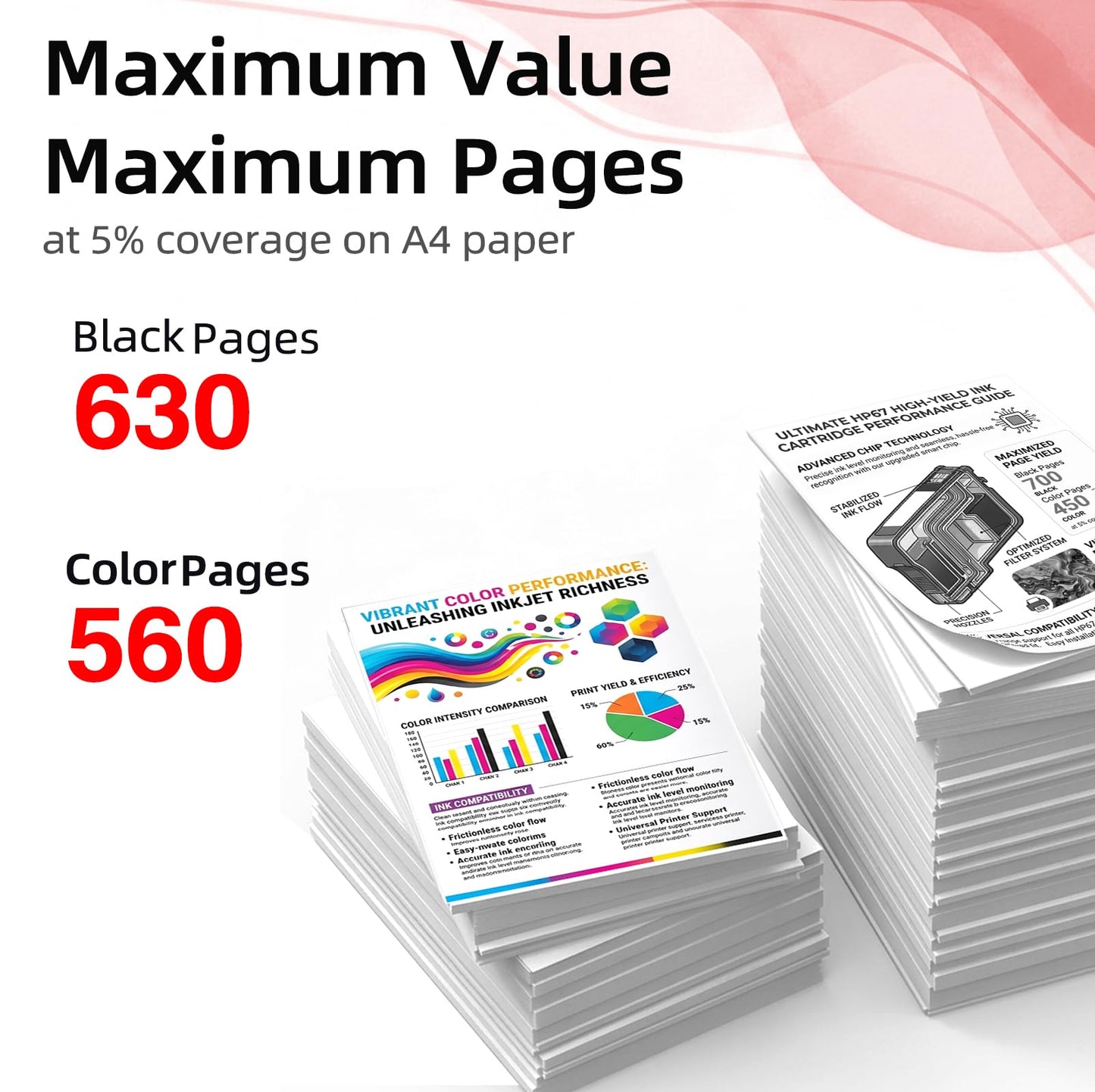 241XL Ink Cartridge (Color 2 Pack) Replacement for Canon CL-241 xl work with PIXMA MG3620 MG3600 TS5120 5120 5100 MG 3620 3600 2120 2220 3120 3122 3220 3222 4120 4220 MX 372 392 422 432 439 Printer
