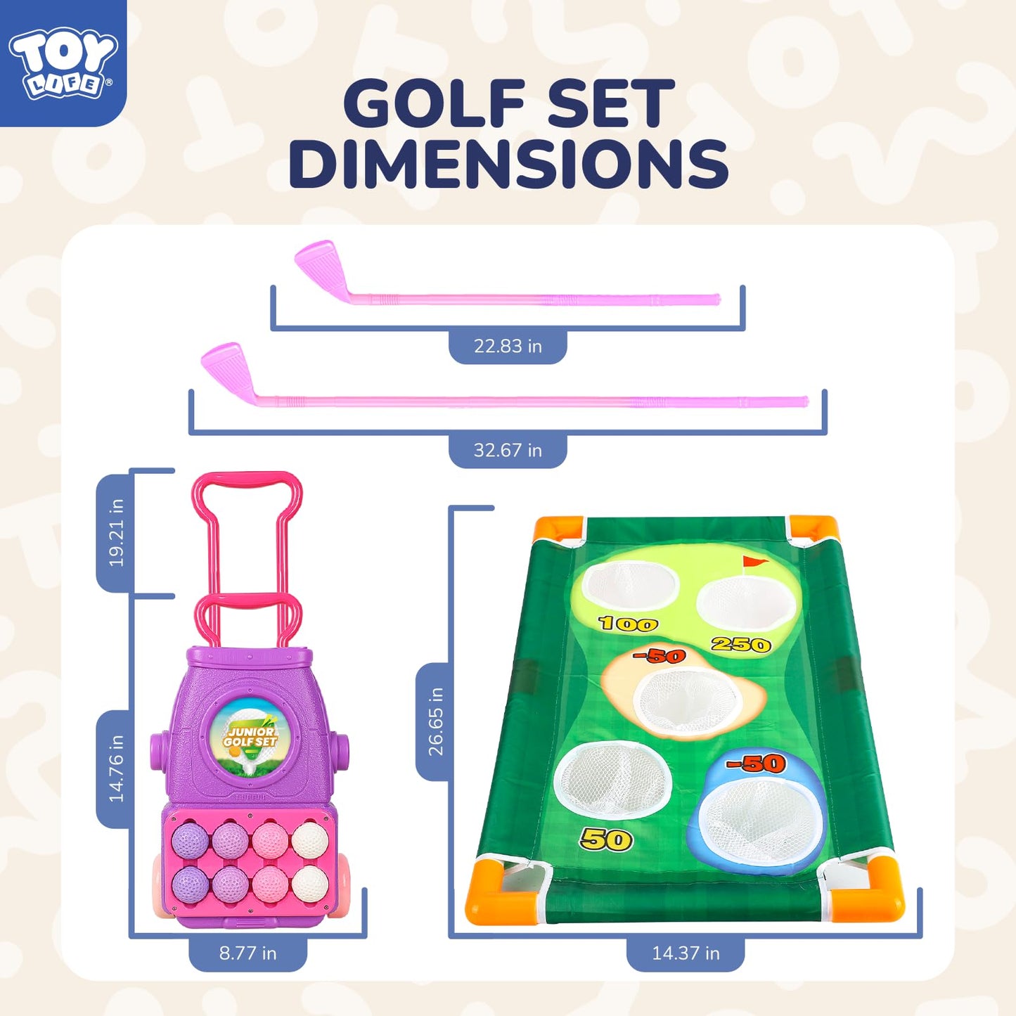 TOY Life - golf clubs for kids ages 3-5, golf set for kids, golf clubs for kids, baby golf clubs, golf toy, baby golf set, kids golf games