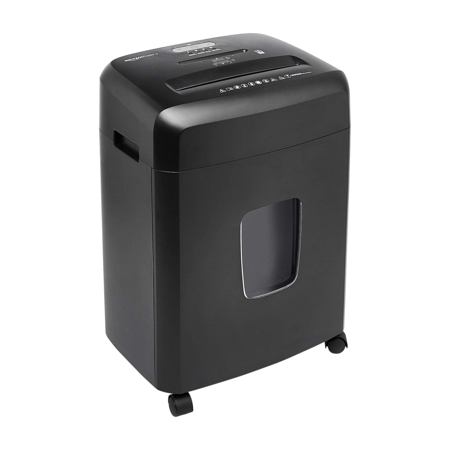Amazon Basics 15 Sheet - New model Cross Cut Paper and Credit Card CD Shredder With 6 Gallon Bin, Black