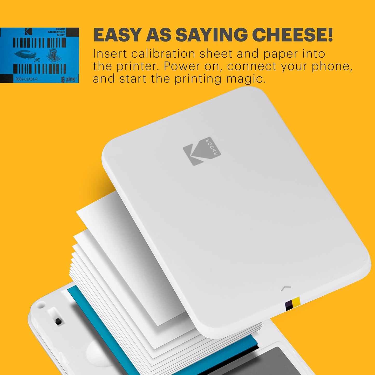 KODAK 2x3 Premium Sticky-Backed ZINK Photo Paper (100 Sheets) - Compatible With Kodak Step, Step Slim, Printomatic, Printomatic+, Smile+, Step Touch