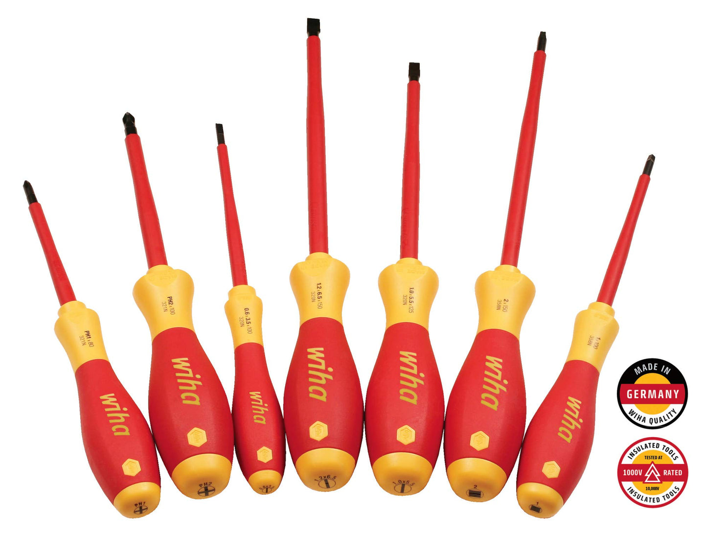 Wiha 32097 | 7 Piece Insulated SoftFinish Screwdriver Set