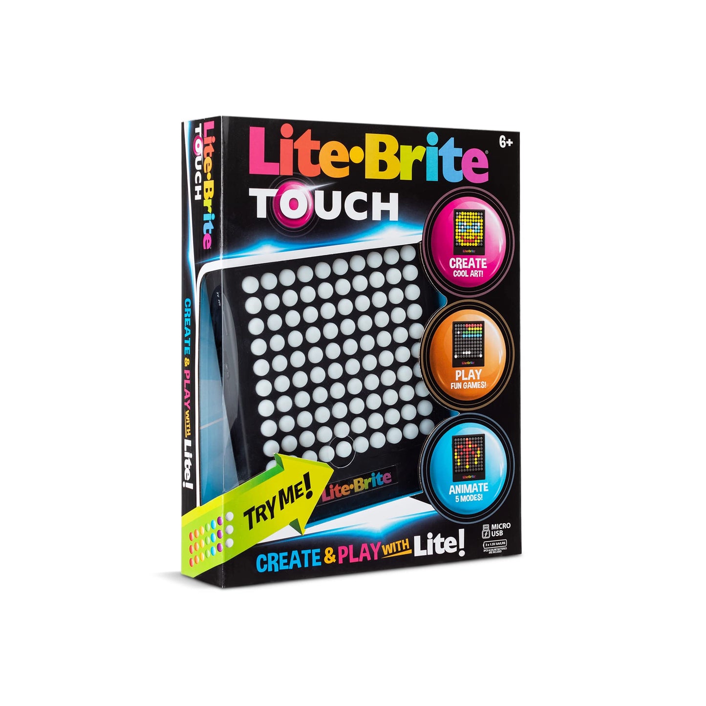 Lite-Brite Touch - Catch The Light! Lite-Brite Art Without Pegs! Interactive Lite-Brite Games, Color Battle with Friends, Create and Play!