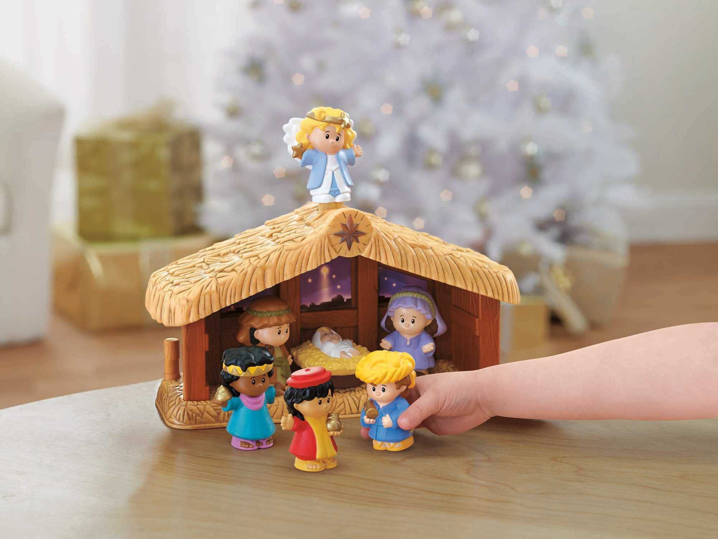 Fisher-Price Little People Deluxe Christmas Story, nativity playset with light, music and figures for toddlers ages 1 and up