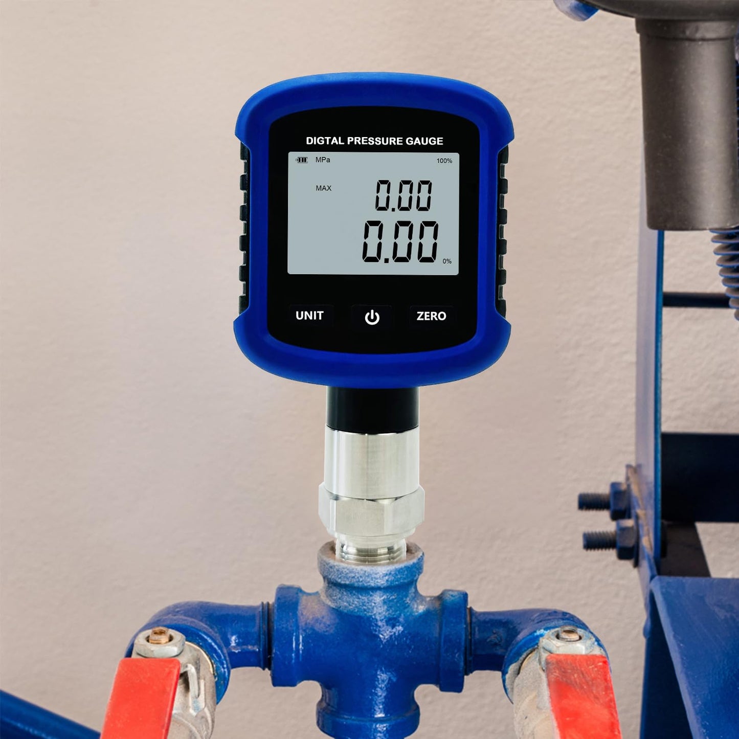 S281 High Precision 10000PSI 70Mpa Digital Hydraulic Pressure Gauge 0.2% FS Accuracy Air Manometer 1/4 Inch NPT Thread with Bluetooth Connection for Mobile Phone and 330° Rotation
