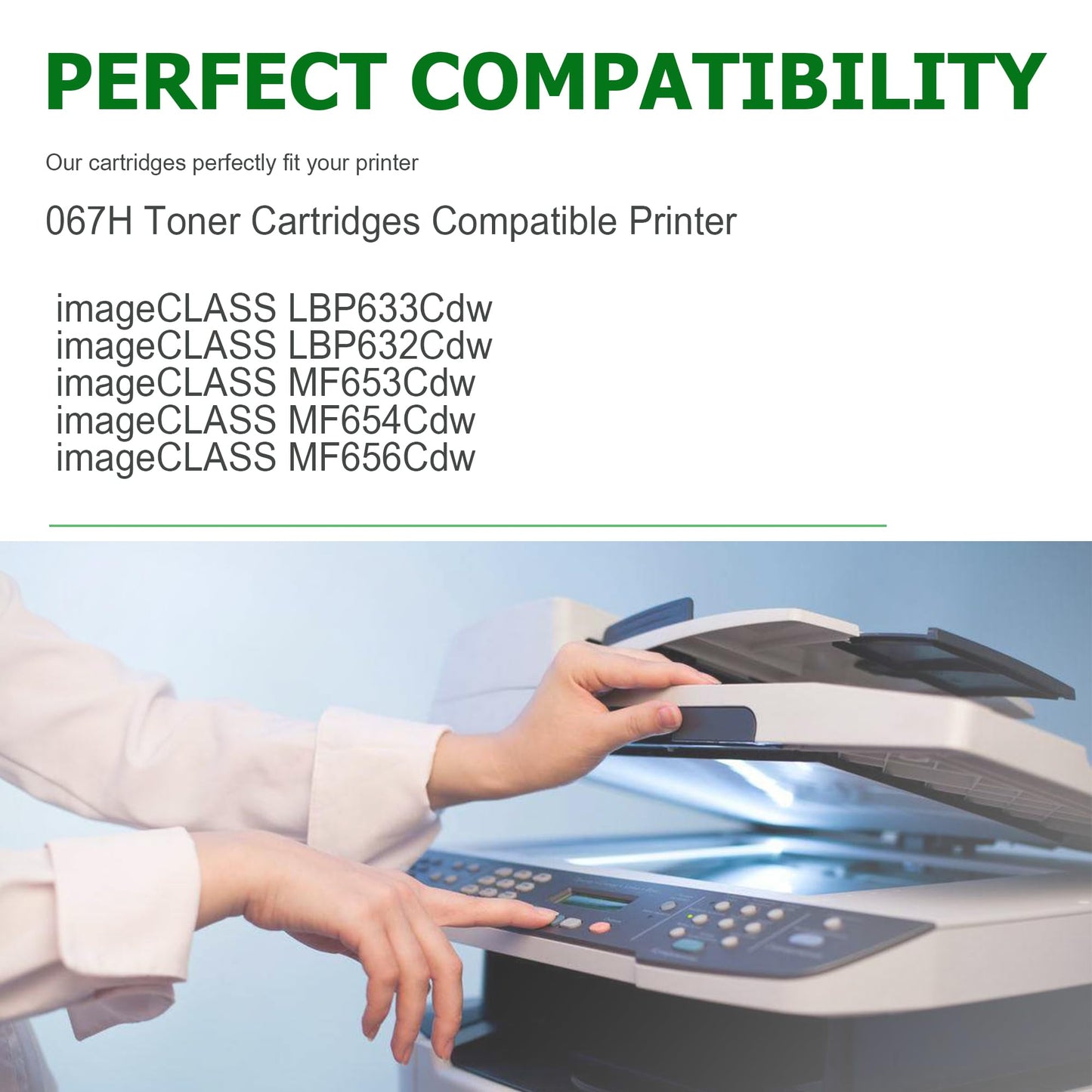 067 067H Toner Cartridge Set Replacement for Canon 067 High Yield Toner for Canon Color imageCLASS MF656Cdw, MF654Cdw, MF653Cdw, LBP633Cdw and LBP632Cdw (Black,Cyan,Magenta,Yellow-4 Pack)