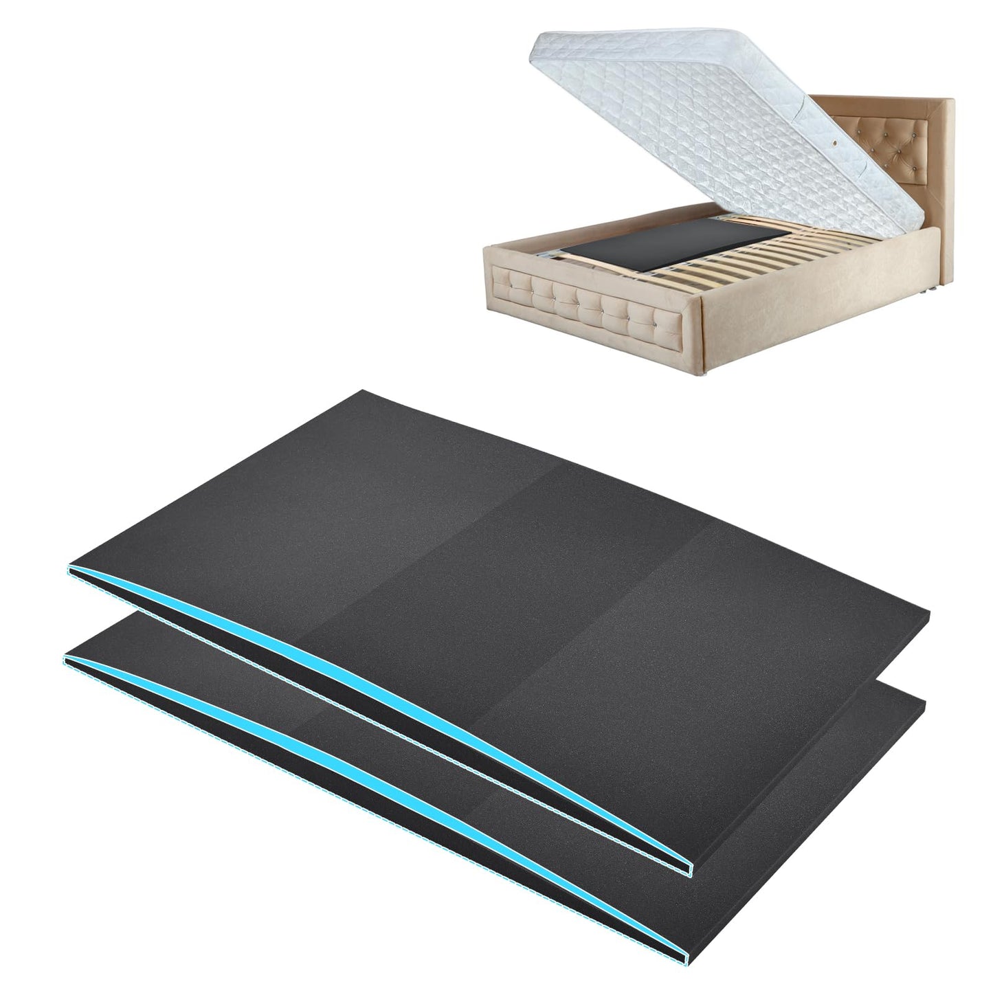 TANYOO Sagging Mattress Support Fix Sinking Beds High Density Foam Insert Pad for Sagging Bed Repair and Extends Life 47 x 25 x 2 Inches Pack of 2