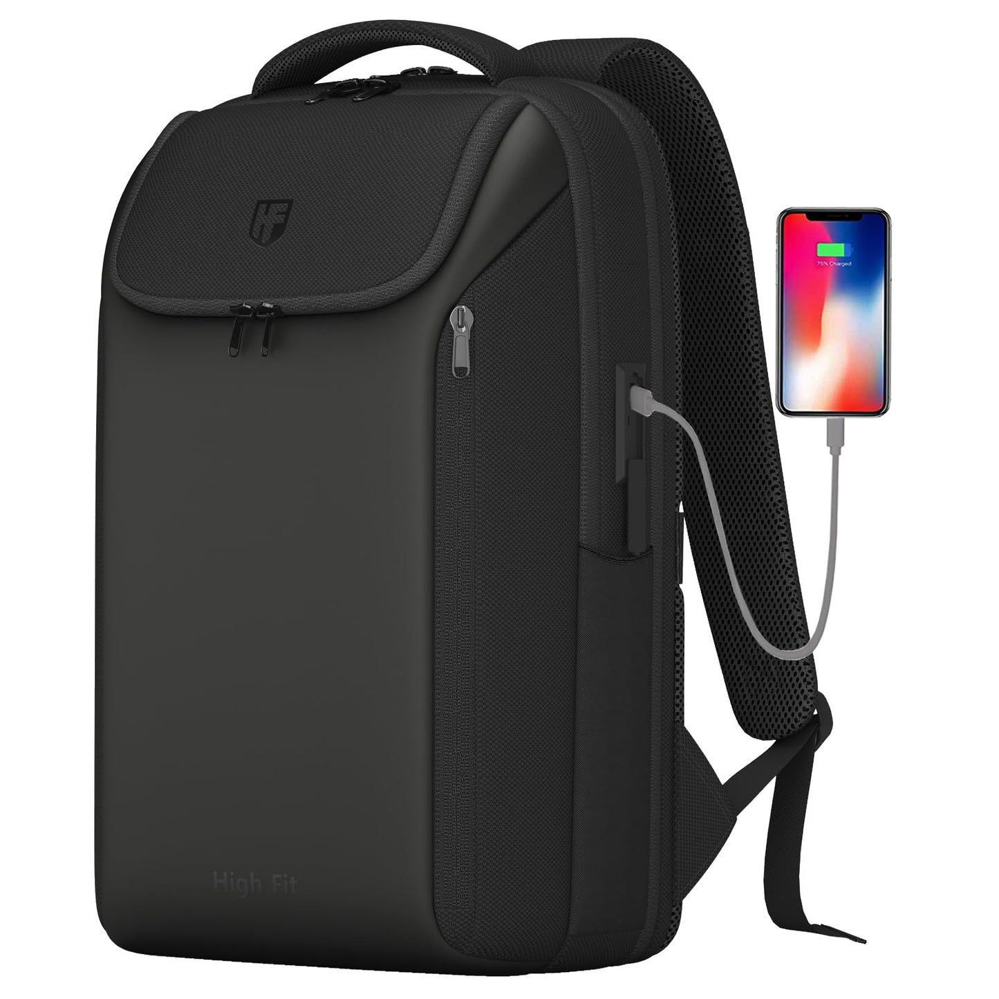 HIGH FIT Laptop Backpack,Fashion Travel Backpacks,Business Backpack Waterproof fit 17.3 Inch Laptop,TSA-Airline Approved Backpack with USB Charging Port for Men Women