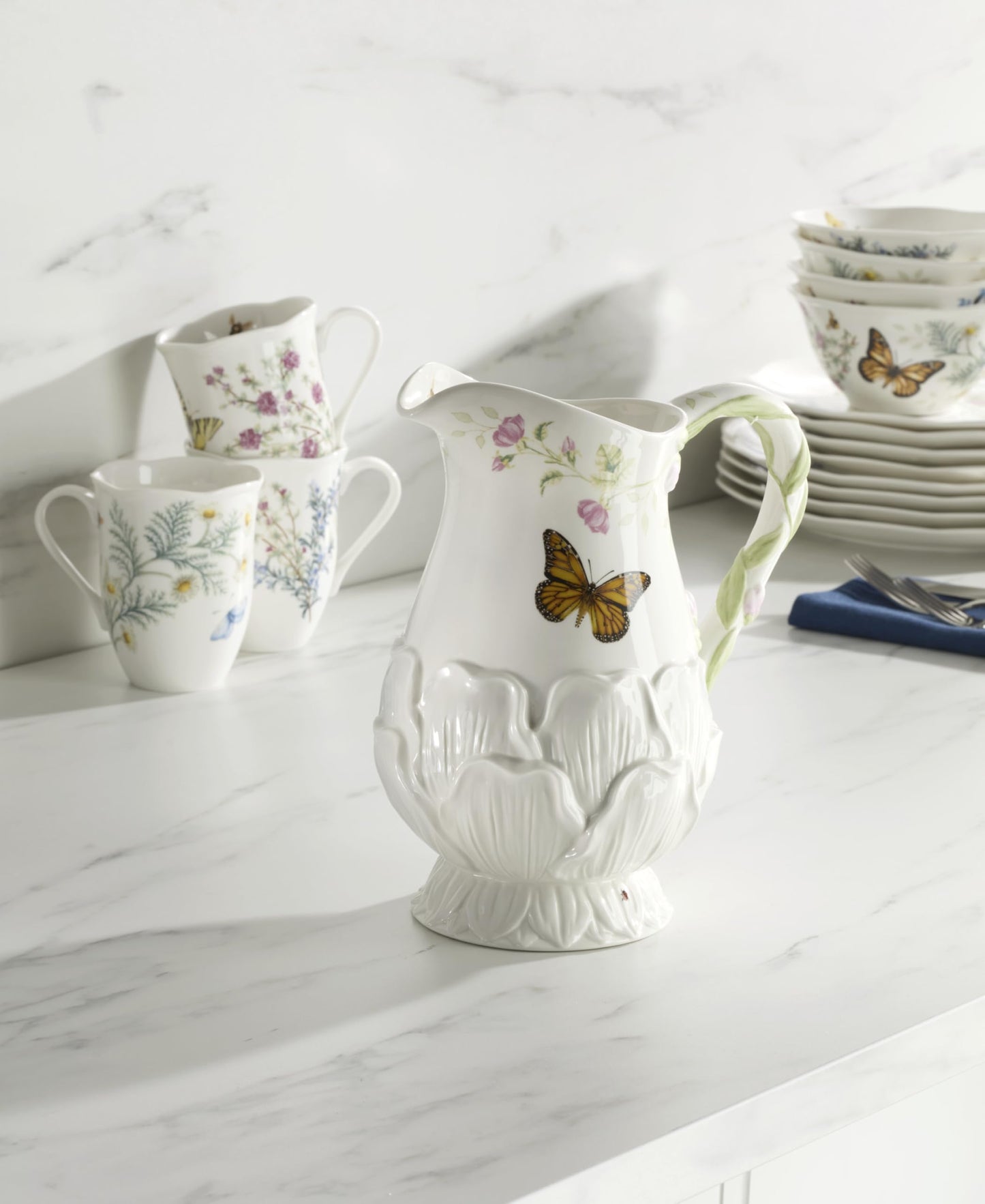 Lenox 897163 Butterfly Meadow Floral Pitcher
