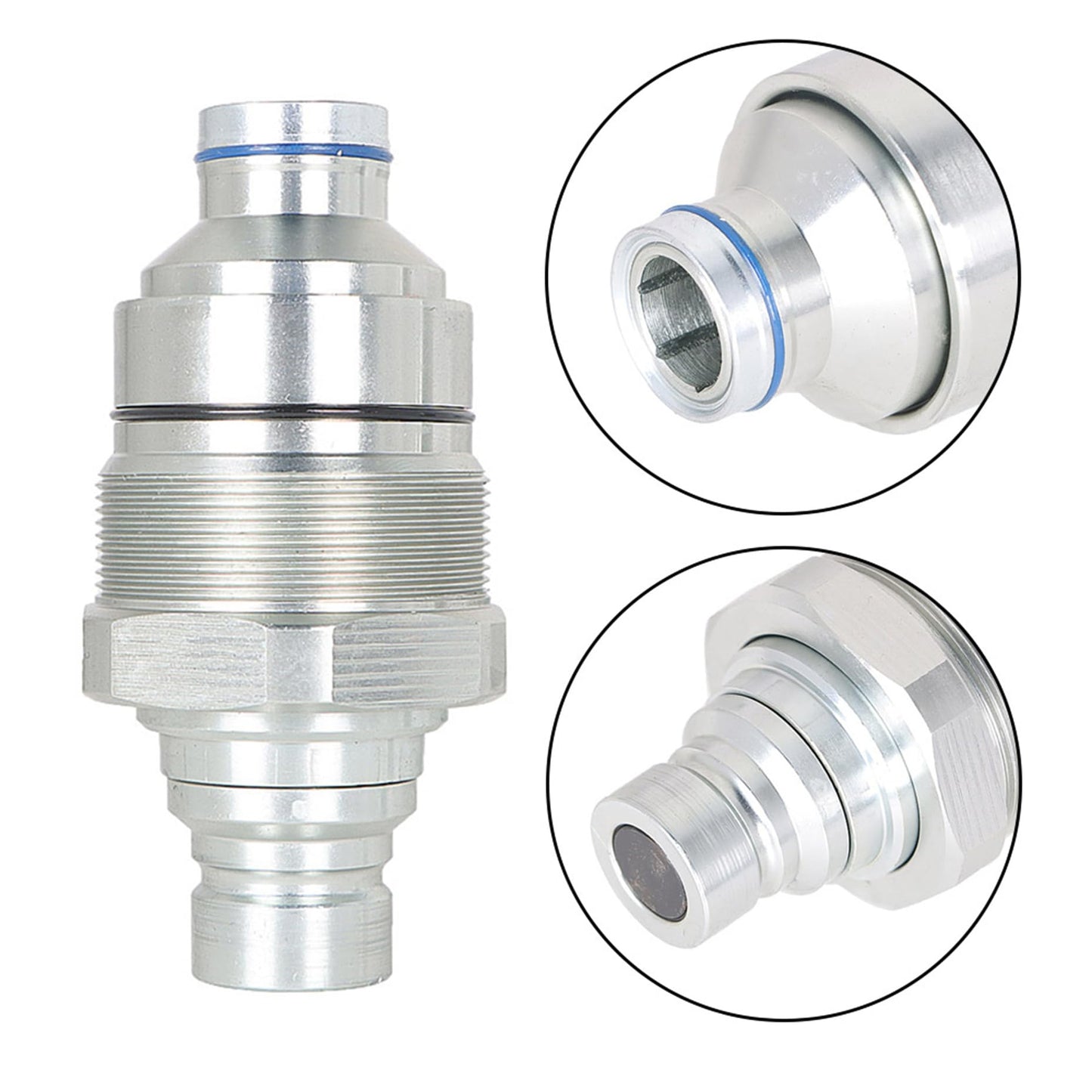 kimllier 7246802 7246799 1/2 Hydraulic Male & Female Flat Face Quick Connect Coupler Set 48mm Thread Diameter Compatible with Skid Steer Loader