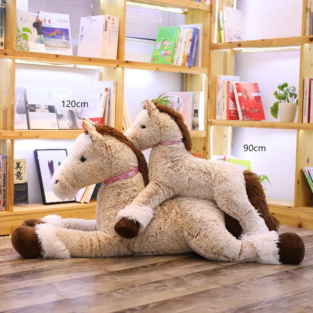 Large Horse Stuffed Animal Plush Toy,Giant Pony Unicorn Plush Doll Gifts for Kids,Valentines,Christmas 35.4"