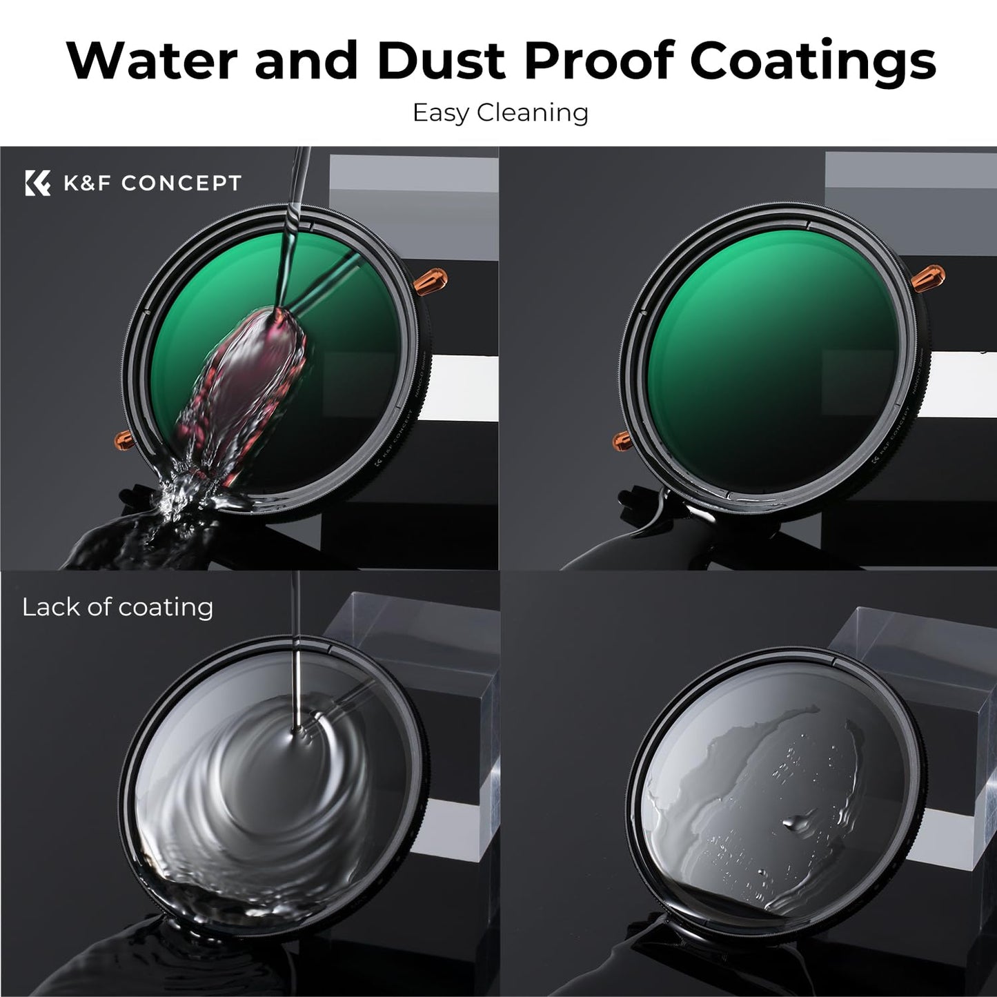 K&F Concept 67mm Variable Fader ND2-32 ND Filter and CPL Circular Polarizing Lens Filter in 1 for Camera Lens Waterproof Neutral Density Polarizer Filter (Nano-D Series)