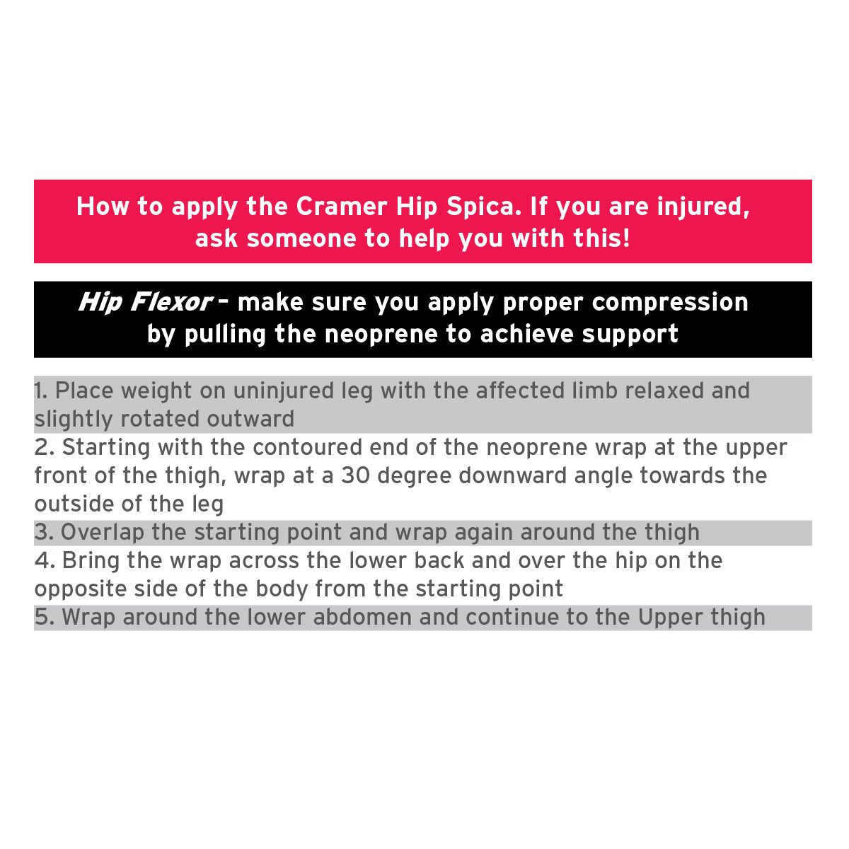 Cramer Groin Hip Spica Support For Groin Strain, Groin Sprain, Hip Replacement, Sporting & Hip Flexor Injuries, Sciatica Nerve Pain Relief, Adjustable Neoprene Compression Wrap, Injury Recovery, Black