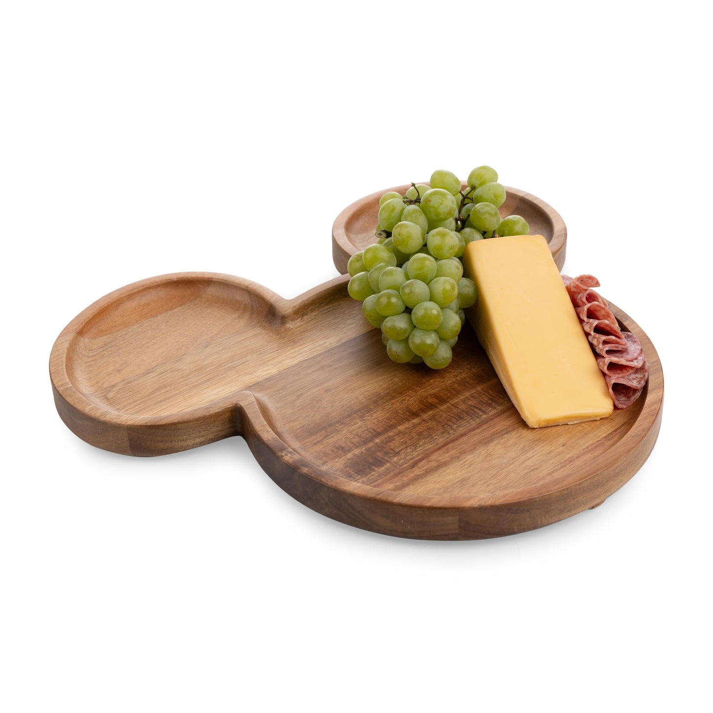 PICNIC TIME Disney Mickey Mouse 16" Acacia Serving Board with Groove, (Acacia Wood)