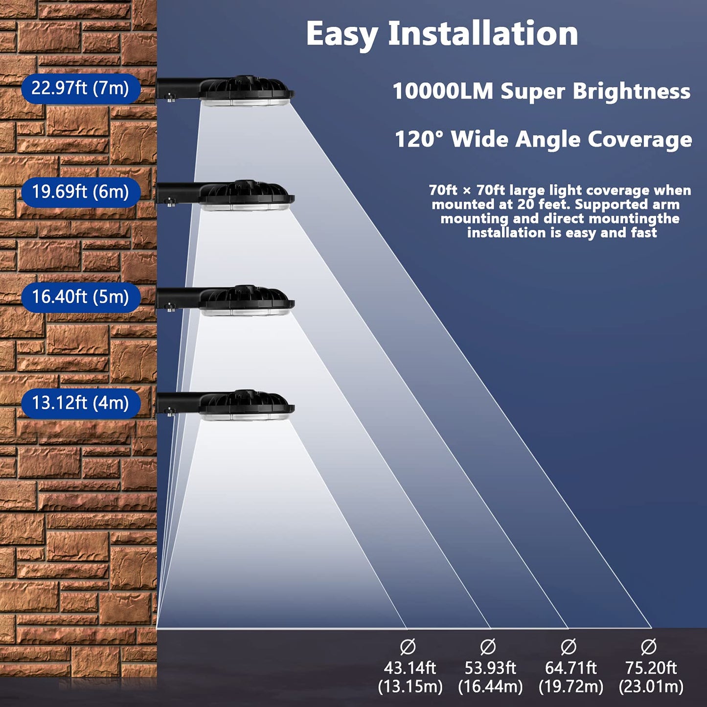 LED Barn Light, Dusk to Dawn Outdoor Lighting with 100W 10000LM 5000K Daylight, IP65 Waterproof Outdoor Security Lights for Garage Yard Street Warehouse Use