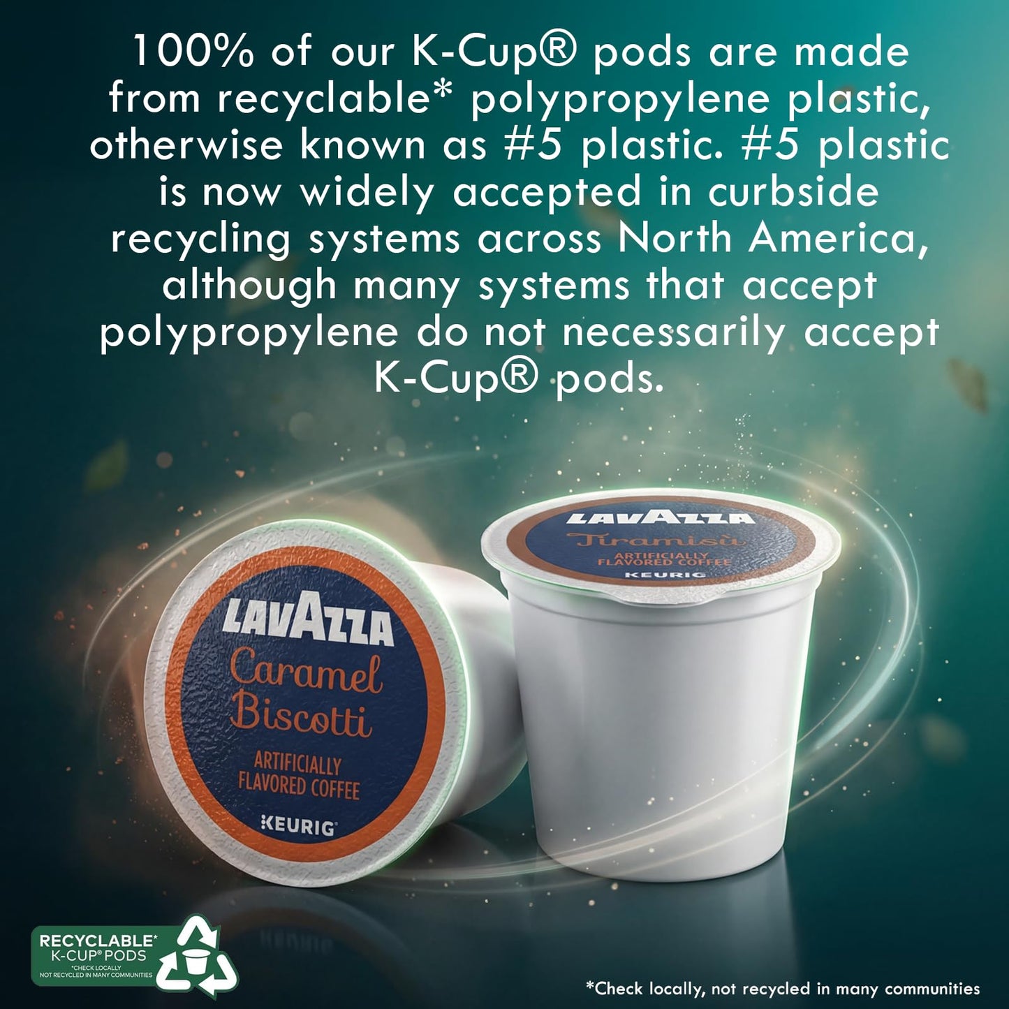 Lavazza K-Cup Coffee Pods Variety Bundle for Keurig Brewers, Light-Medium Roast, Single-Serve K-Cup Coffee Pods, 20 Count Assorted Flavors (10 Tiramisu and 10 Caramel Biscotti)