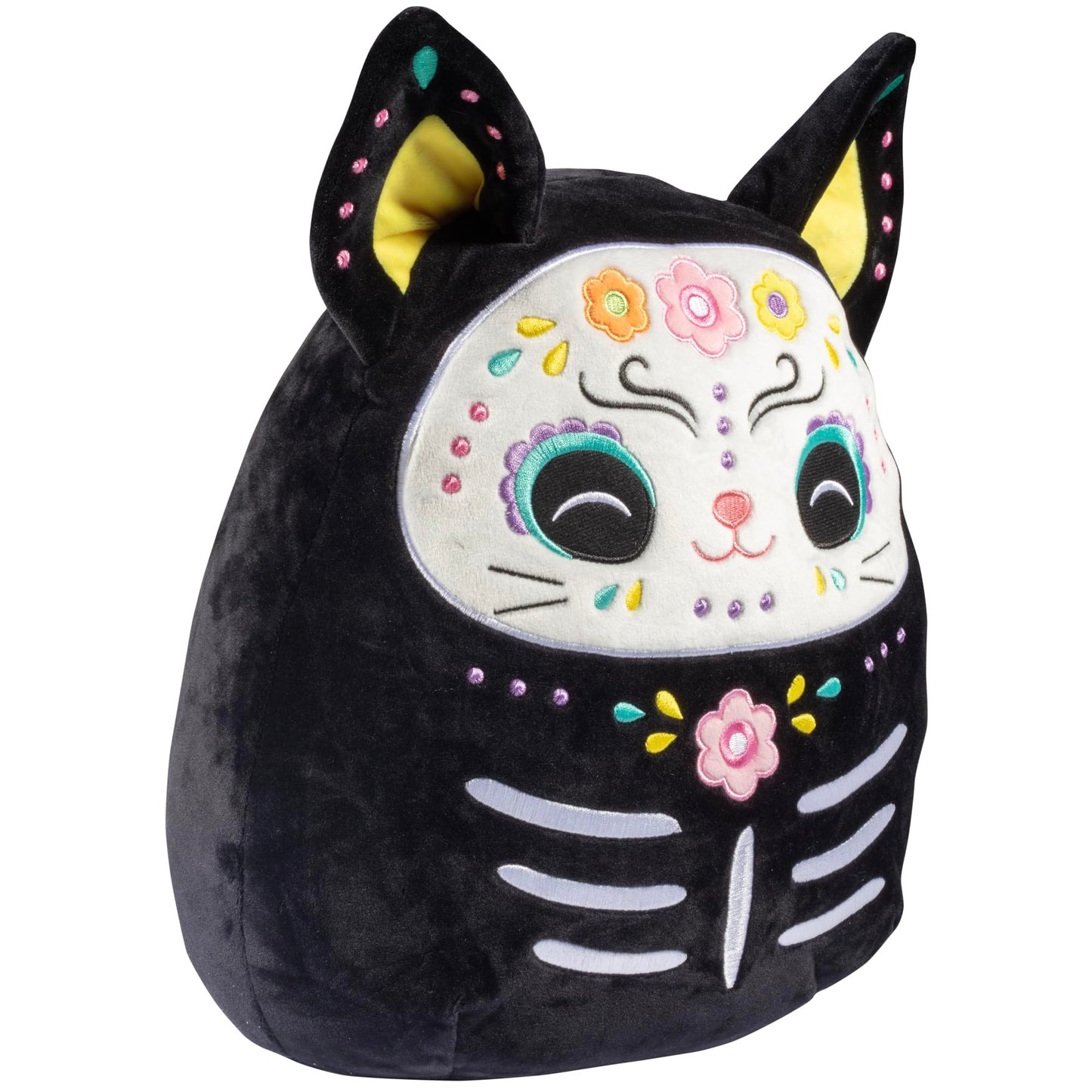 Squishmallows 12-Inch Zelina The Day of Dead Cat - Official Jazwares Plush - Collectible Soft & Squishy Kitty Stuffed Animal Toy - Add to Your Squad - Gift for Kids, Girls & Boys
