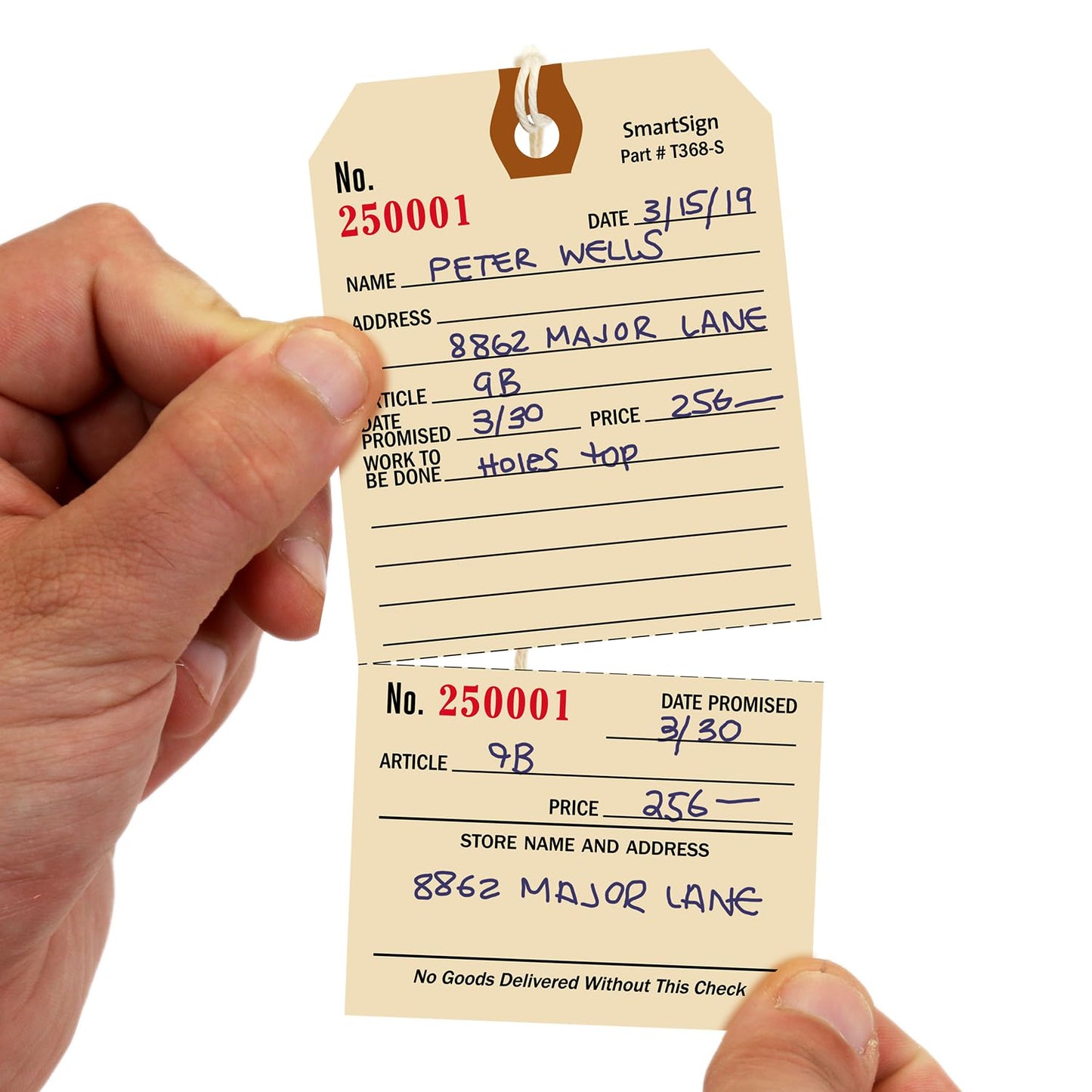 SmartSign Pack of 1000 Repair Tags with Attached String | 2.625" x 5.25" Manila Cardstock