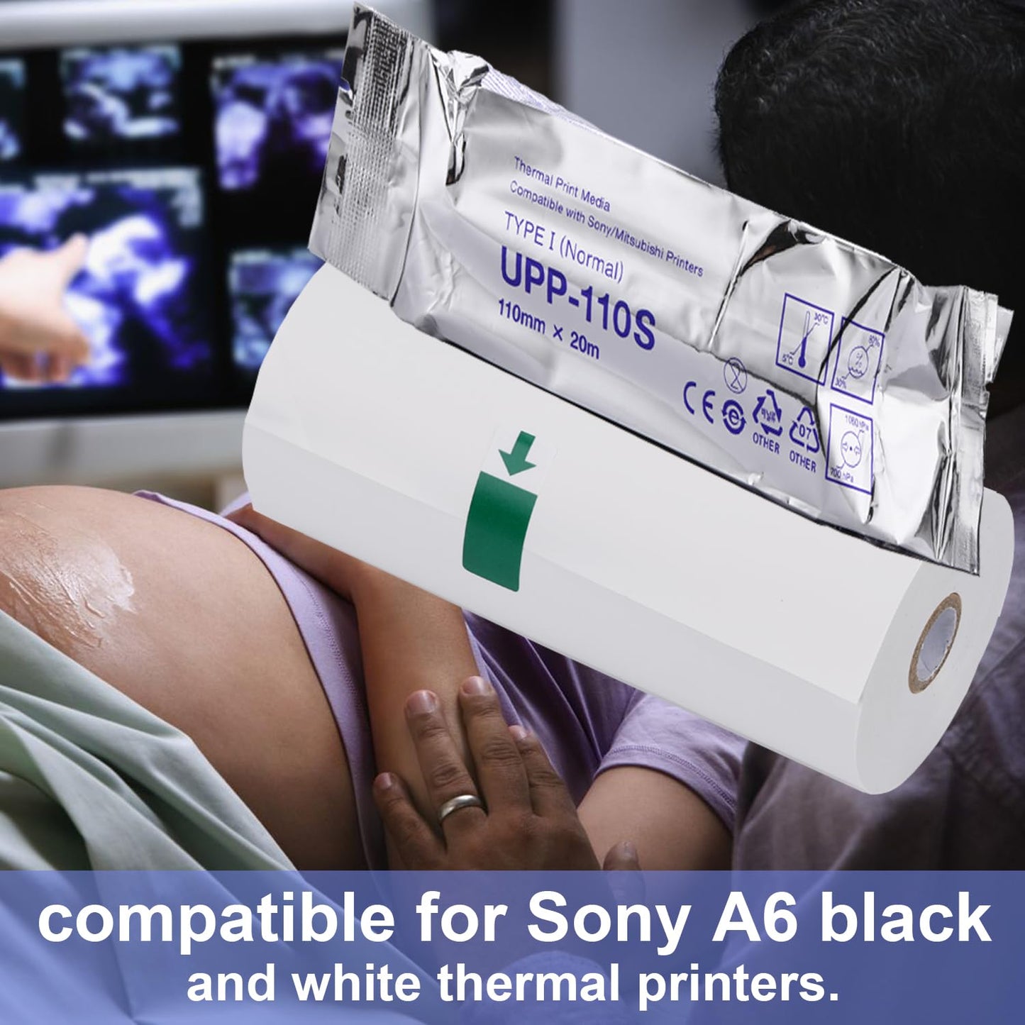 UPP 110S Ultrasound Thermal Print, 110mm x 20m, A6 Black and White Printers