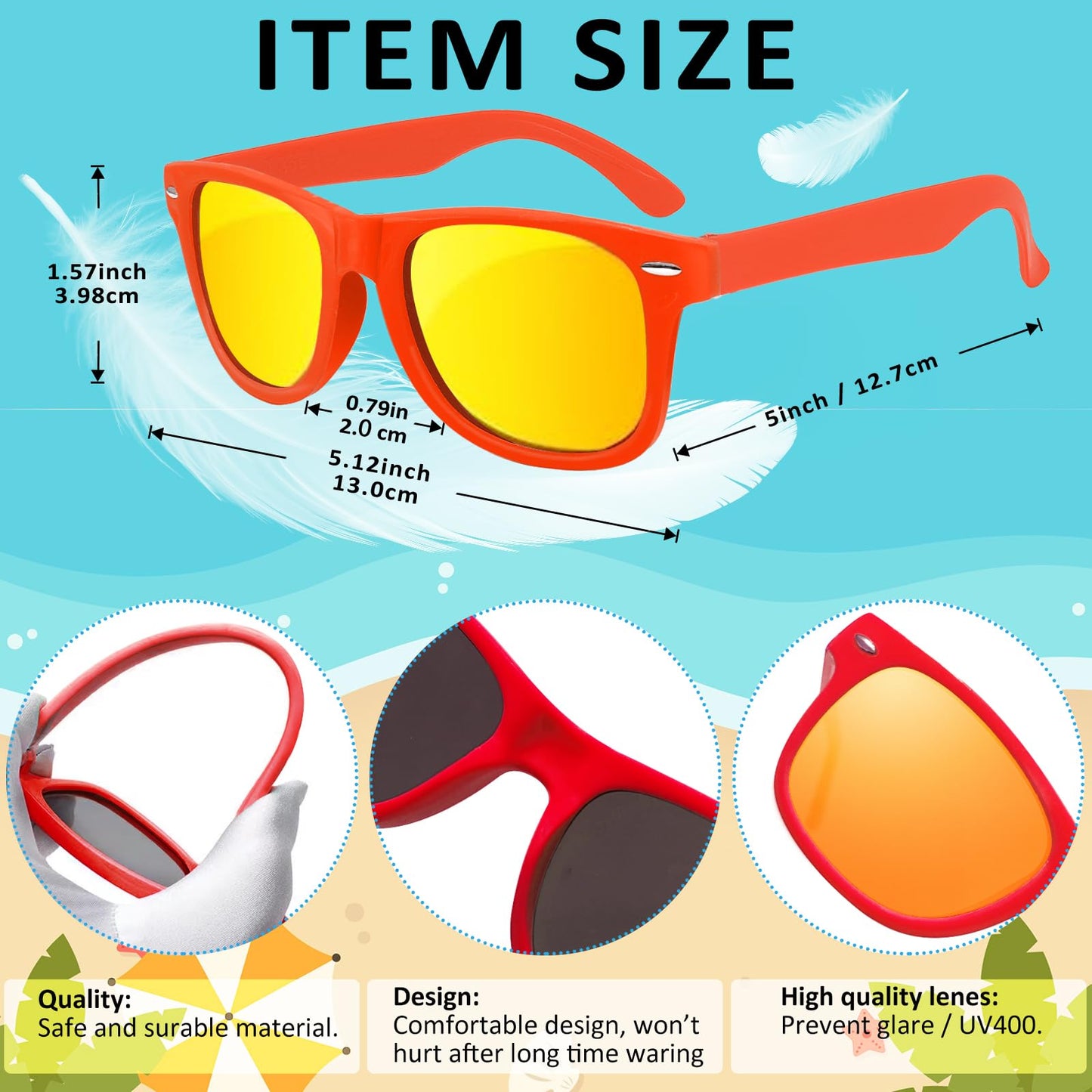 60Pcs Sunglasses Beach Balls Bulk Party Favors for Kids 30Pcs Neon Sunglasses 30Pcs 12" Beach Balls Kid Boys Girls Graduation Party Supplies for Summer Beach Pool Party Favors Goodie Bag Favors