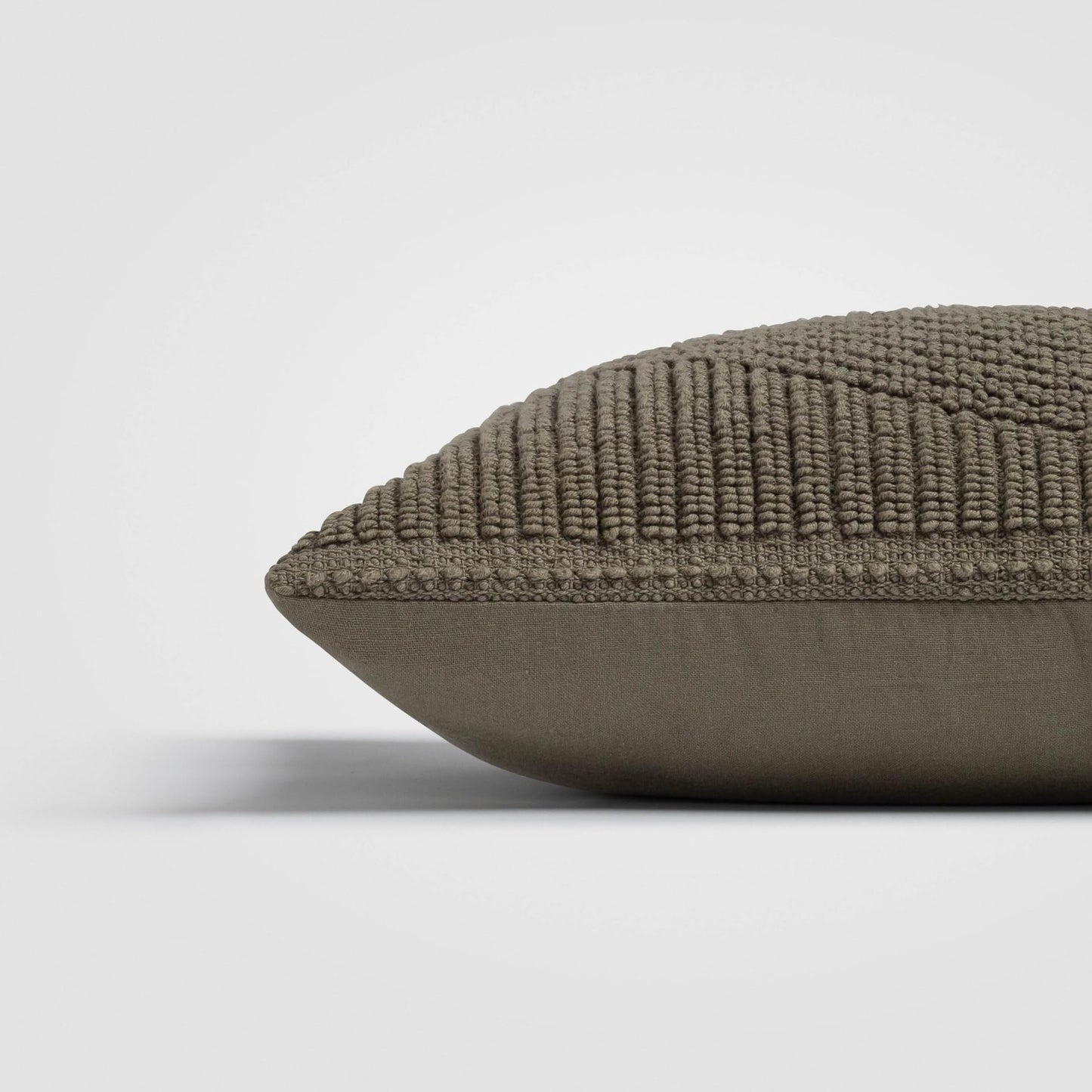Crane Home Tranquil Moss Pillow, Sage Green Textured Decorative Throw Pillow with Insert, Handwoven Cotton, Oeko-TEX Certified, Luxury Accent Pillow for Sofa Couch or Bedroom