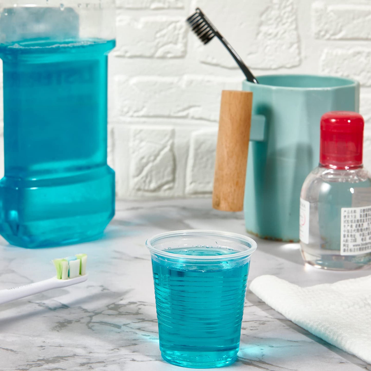 1000 Pack 3oz Disposable Plastic Cups,Disposable Mouthwash Cups,3 Ounce Small Clear Tumblers Ideal for Whiskey,Drinking Tasting, Food Sample