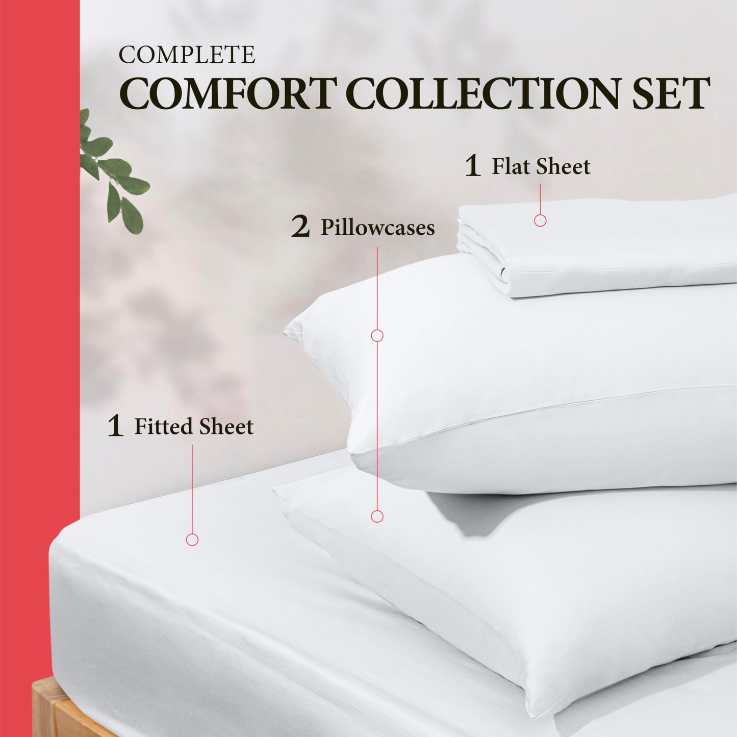 Ashton Sheets 100% Egyptian Cotton California King Bed Sheet Set - Premium 600 Thread Count Egyptian Cotton Sheets Set for Cal King Bed (4 Pc, White), Soft, Cooling 16" Deep Pocket Sateen Bedsheet