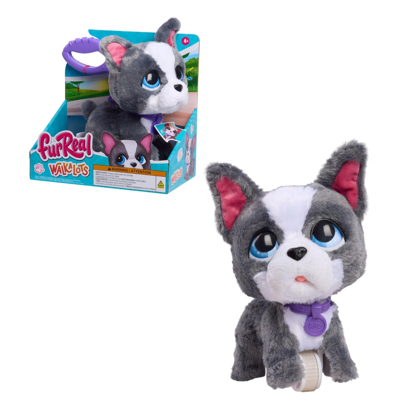 FurReal Walk-a-Lots - French Bulldog, Kids Toys for Ages 4 Up, Gifts and Presents