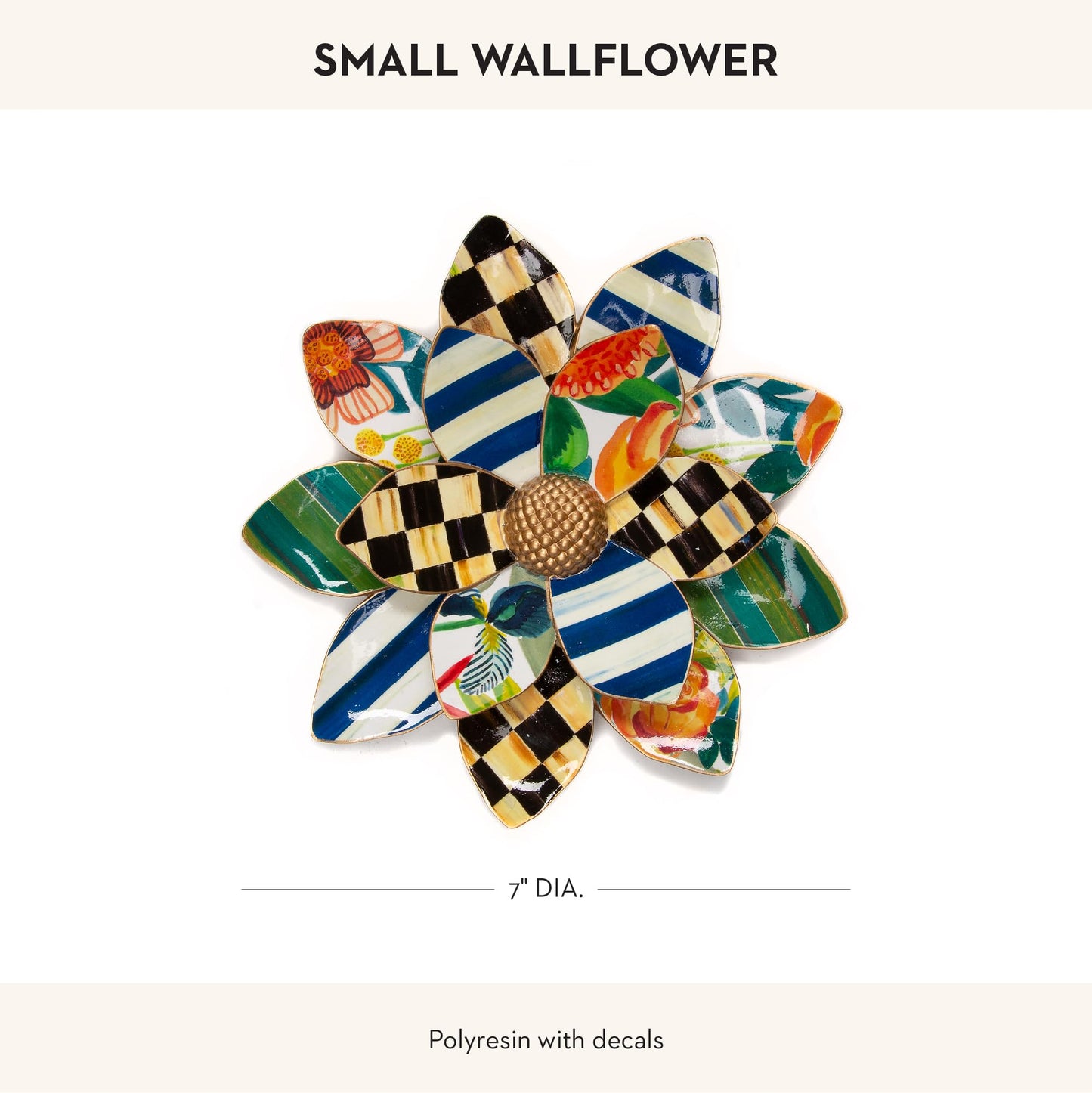MACKENZIE-CHILDS Wallflower, Hanging Floral Wall Decor, Small
