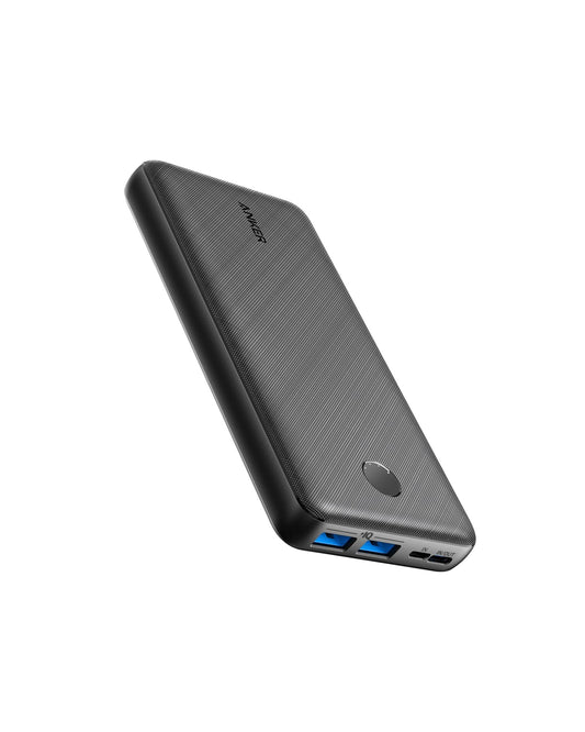 Anker Portable Charger, 325 Power Bank (PowerCore Essential 20K), 20K Battery Pack with 15W Charging, PowerIQ, 2 USB-A, 1 Micro USB, Two-Way USB-C Ports for iPhone Series, AirPods, and More (Black)