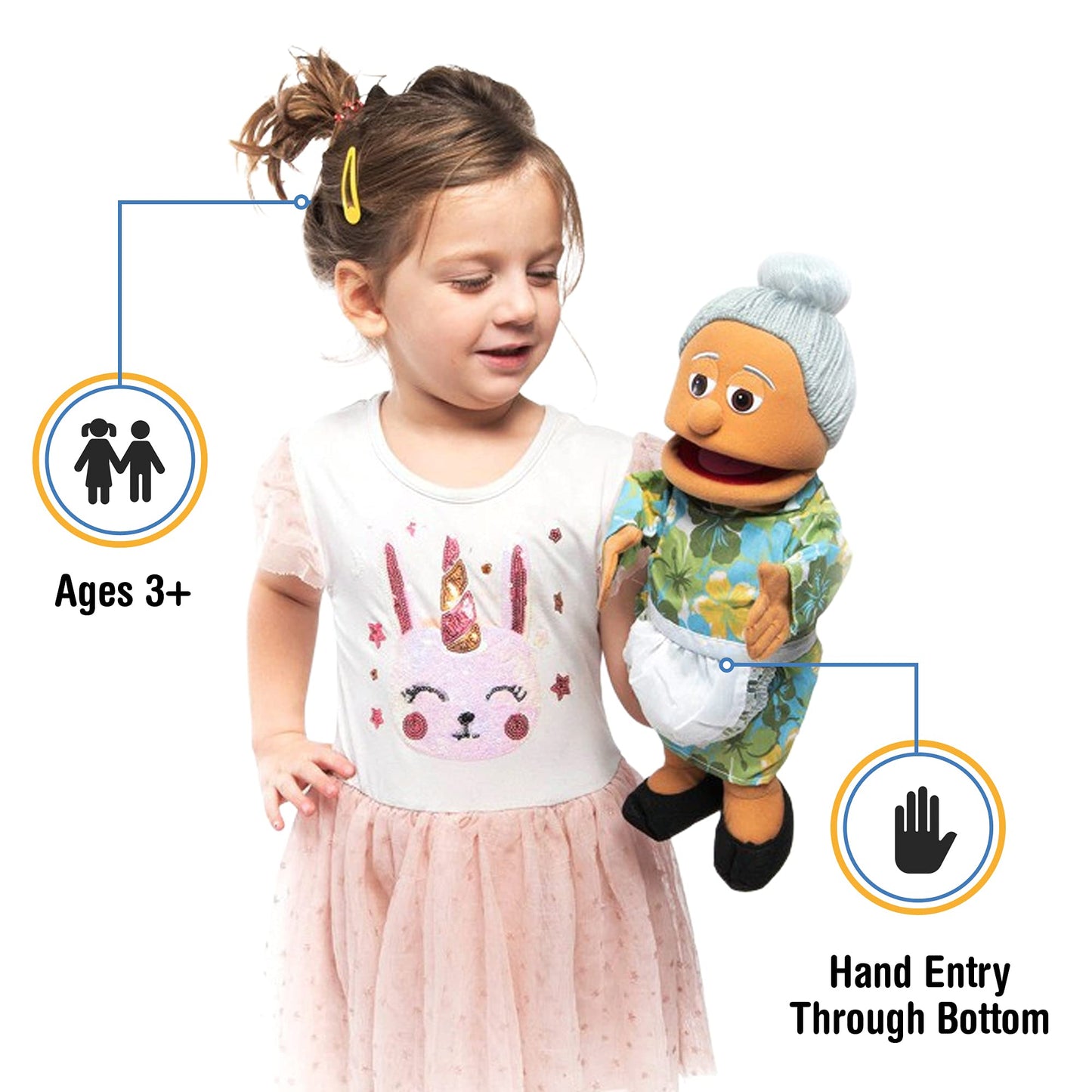 14" Granny Puppet (Hispanic)