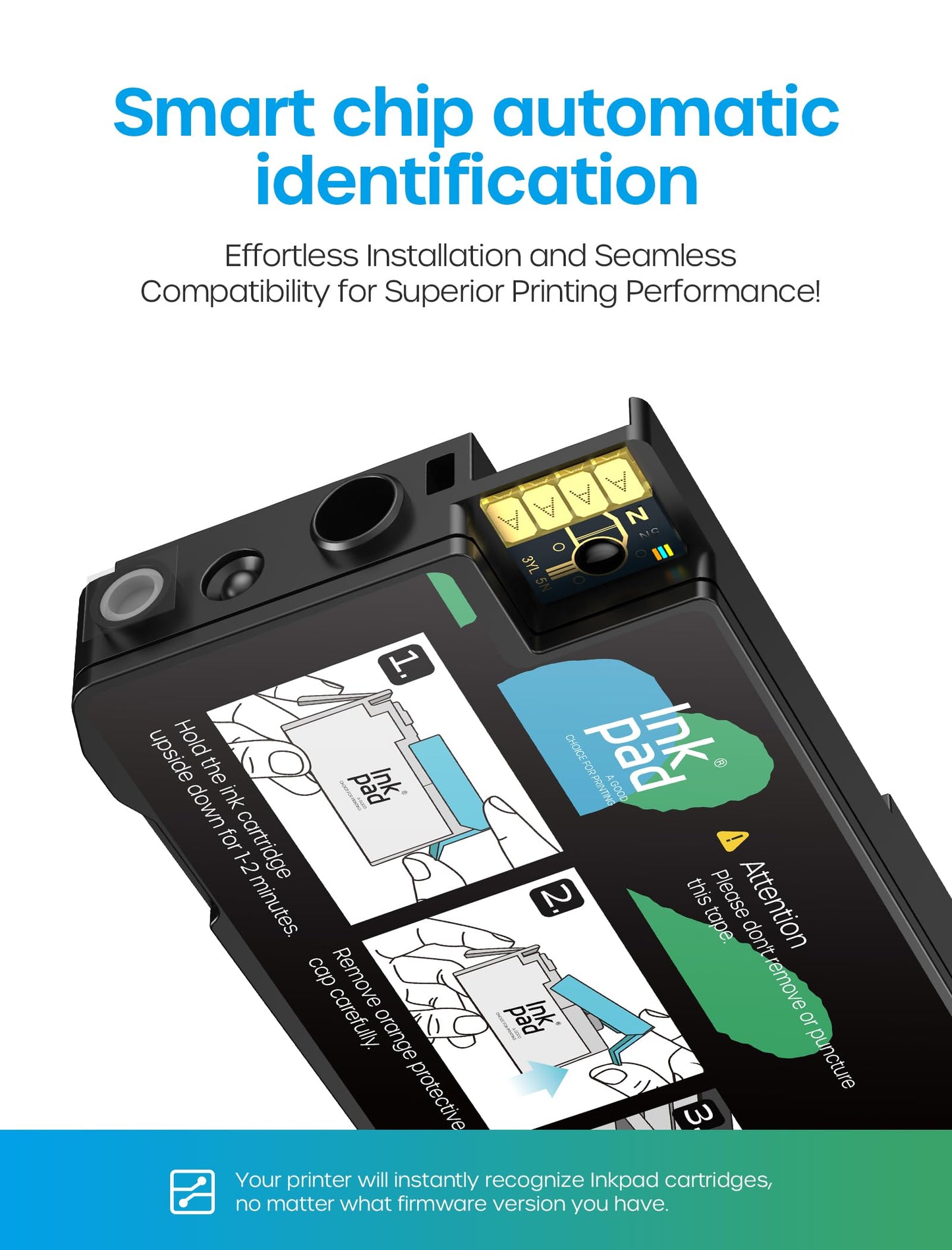 iNKPAD 962XL Ink Cartridges Compatible with HP 962 XL 962 Ink Cartridge Use for Officejet Pro 9018e 9015e 9018 9012e 9015 9010 9018e 9012 9025e 9025 9020 Printers (4 Pack, B/C/M/Y)