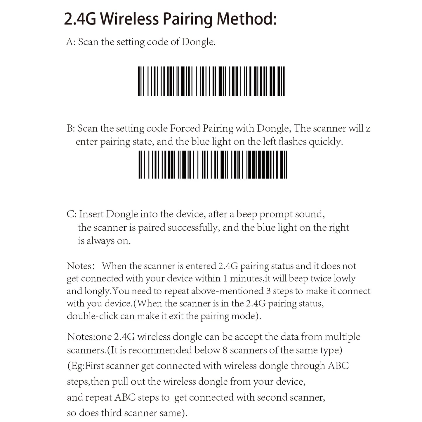 Symcode Bluetooth Wireless Barcode Scanner with Auto-Sensing Stand,Putting on Stand to Scan Automatically Sense Scanning 2D QR Bluetooth Barcode Scanner with Battery Level Indicator More-to-one Mode