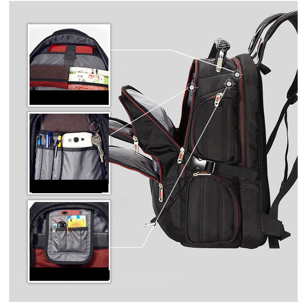 FREEBIZ 18.4 Inches Laptop Backpack Fits up to 18 Inch Gaming Laptops for Dell, Asus, Msi,Hp (Black)