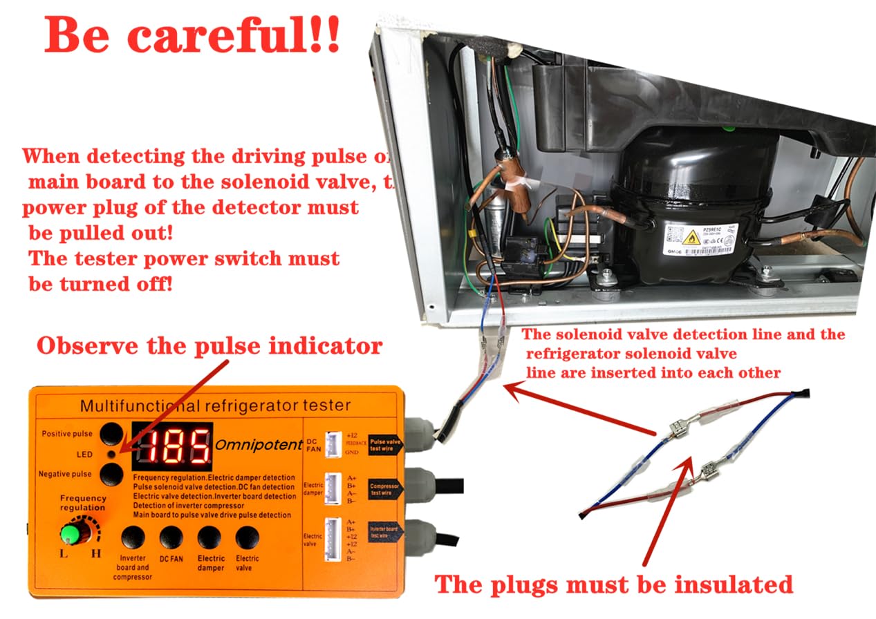 Multifunctional Refrigerator Compressor Tester - Pulse Solenoid & Inverter Compressor Tester - DC Fan Damper Electric Valve Fault Detector