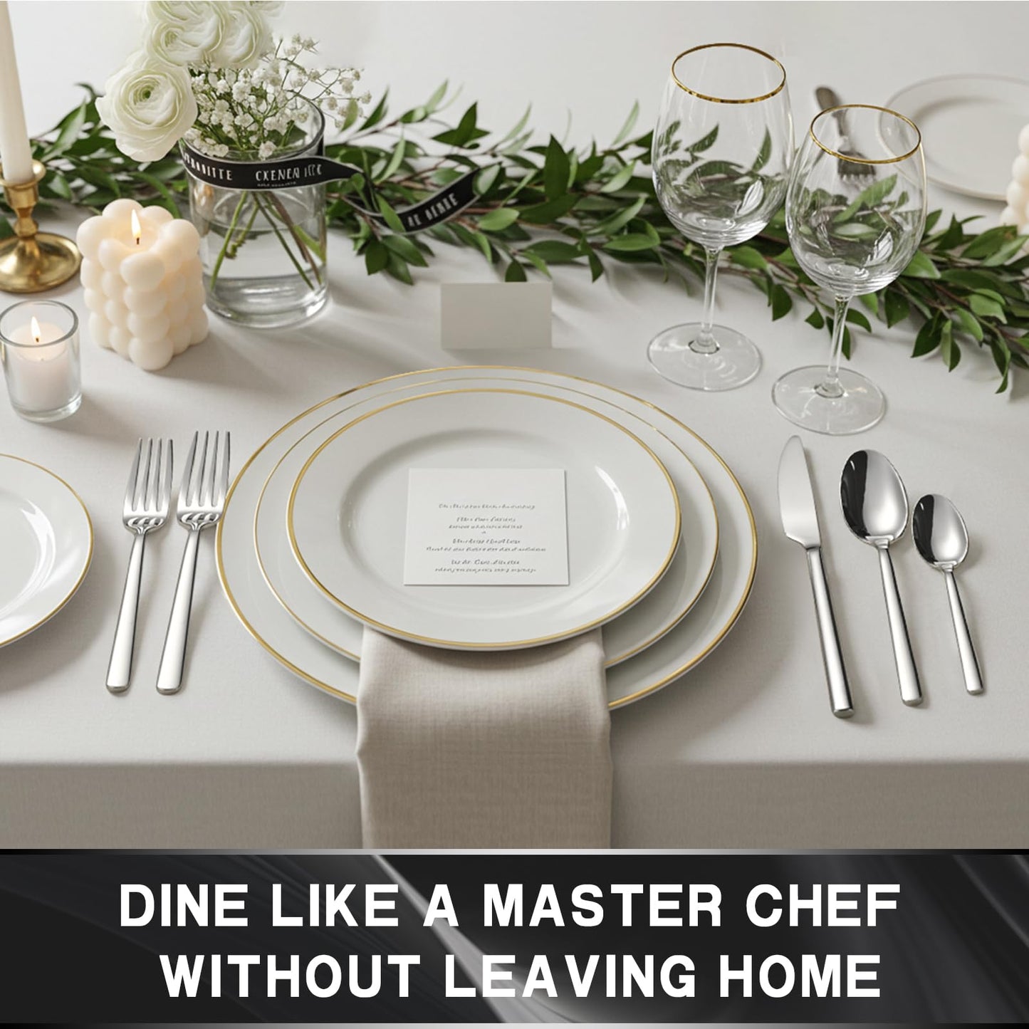 TININA 40-Piece Silverware Set, Heavy-Duty Stainless Steel Flatware Set for 8, Cutlery Set with Modern Round Handle, Mirror Polished Silverware for Home, Wedding, Restaurant, Dishwasher Safe